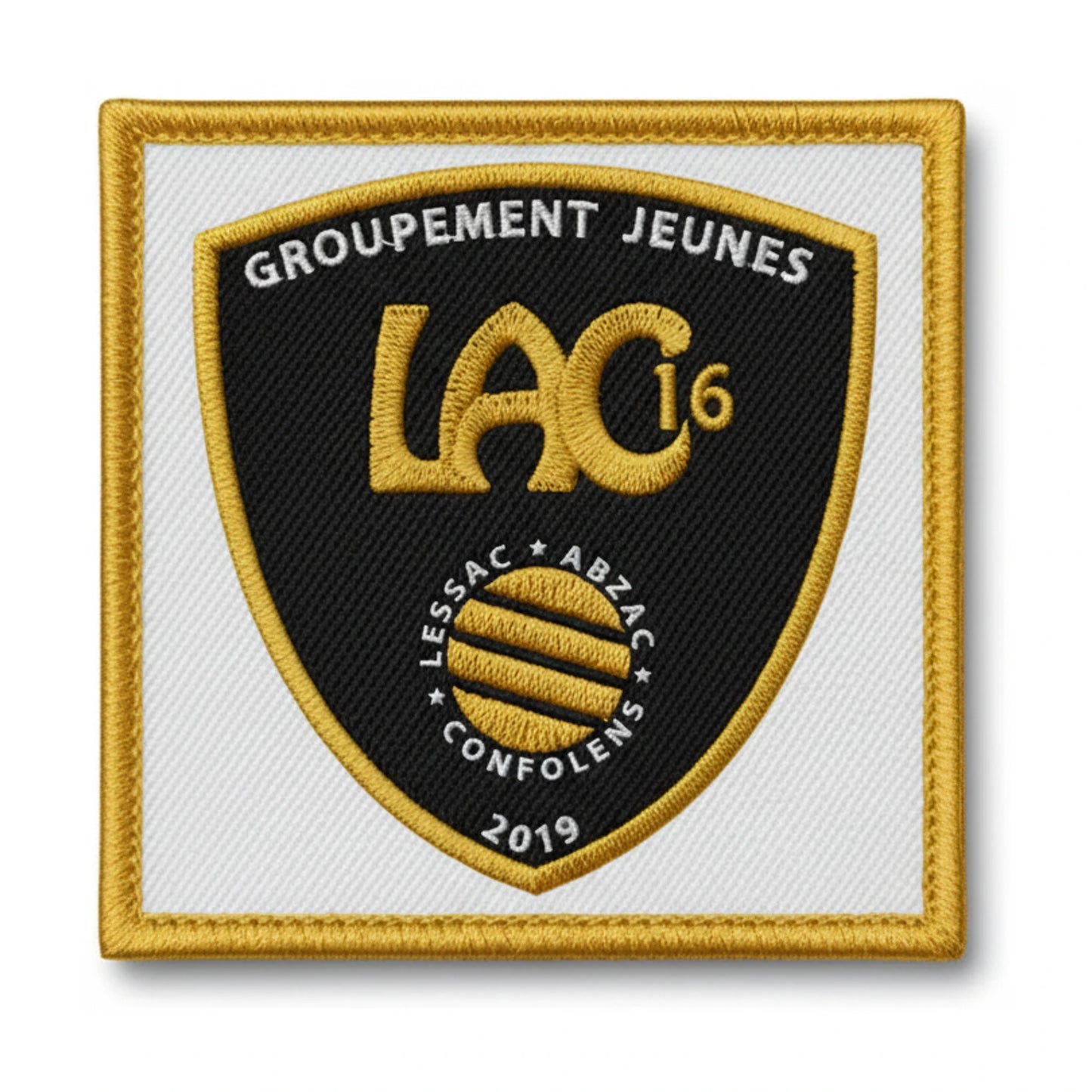 Patch brodé G.J. LESSAC ABZAC CONFOLENS 16 Football logo