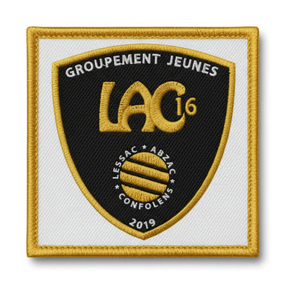 Patch brodé G.J. LESSAC ABZAC CONFOLENS 16 Football logo