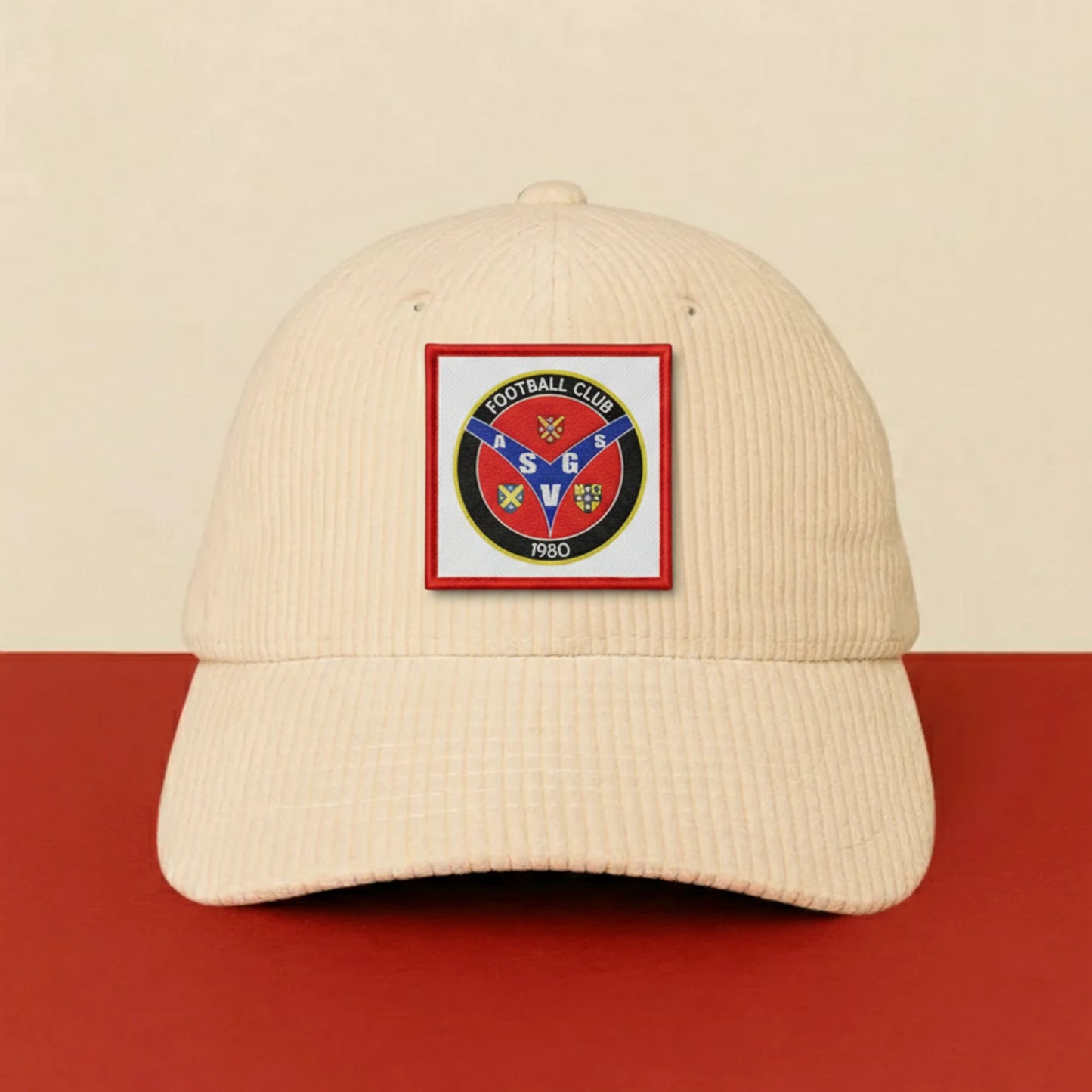 Patch A.S. VERSONNEX GRILLY SAUVERNY sur casquette à velcro PPATCH