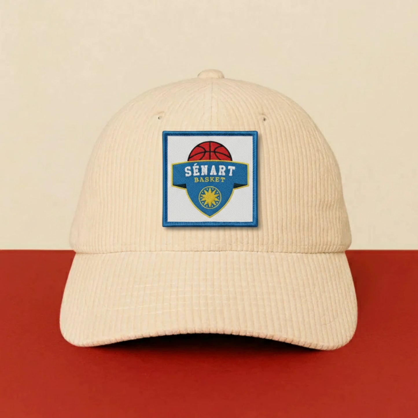 Détail broderie patch Senart Basket Ball
