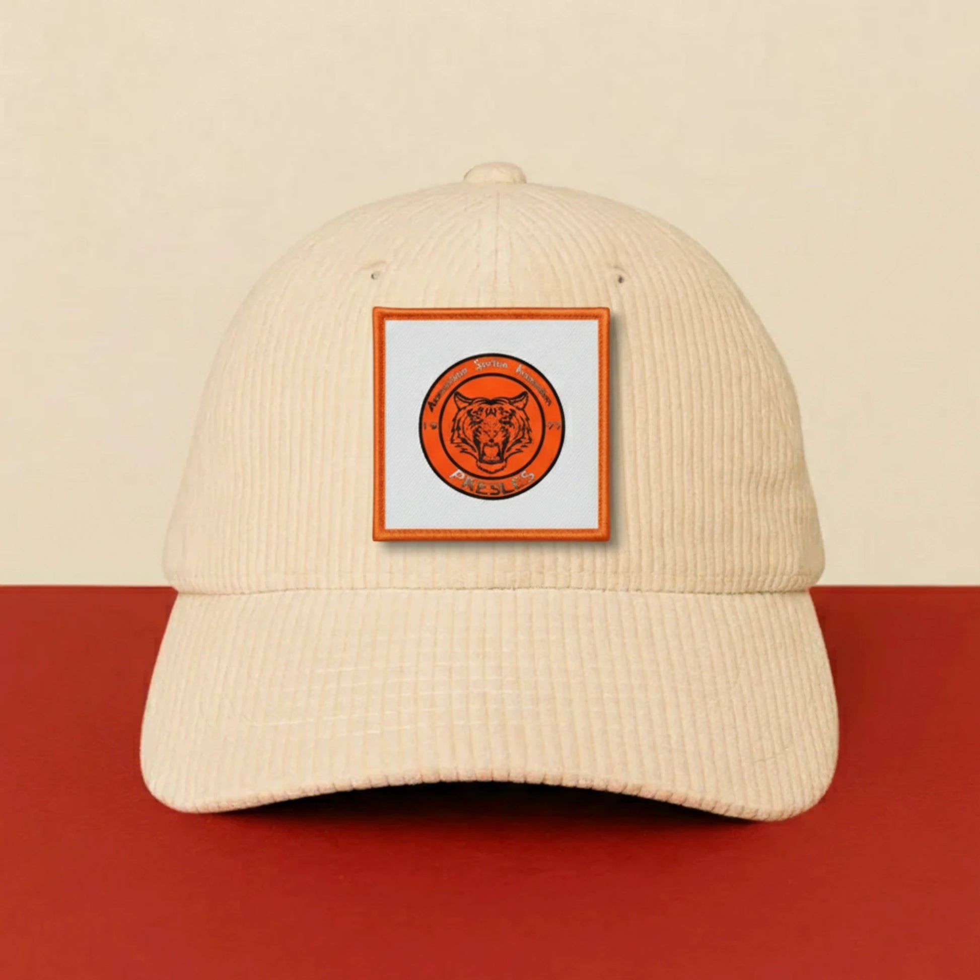 Patch A.S. ANIMATION PRESLES sur casquette à velcro PPATCH
