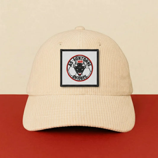 Patch A.S. DE LA FONTONNE  ANTIBES sur casquette à velcro PPATCH