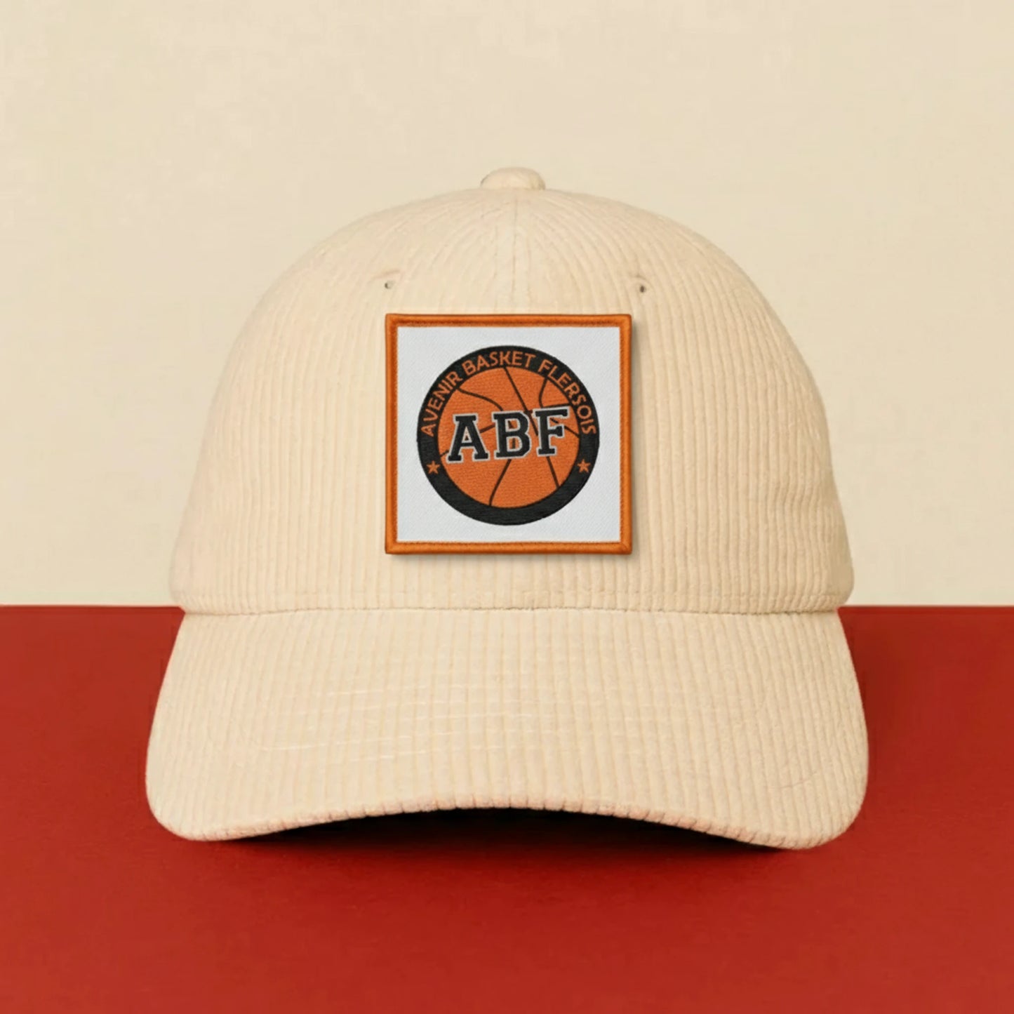 Patch Basket Club de Flers sur casquette à velcro PPATCH