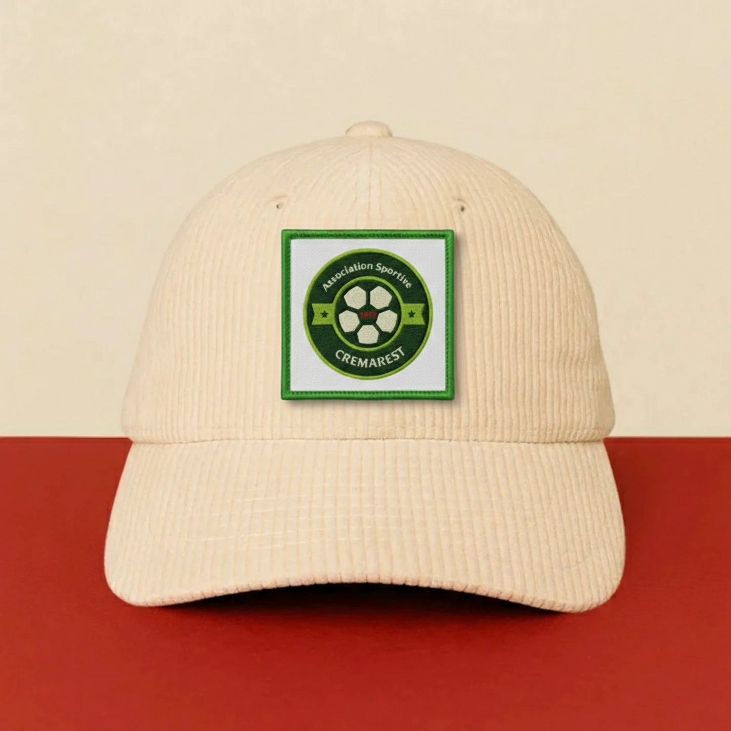 Patch A.S. CREMAREST sur casquette à velcro PPATCH