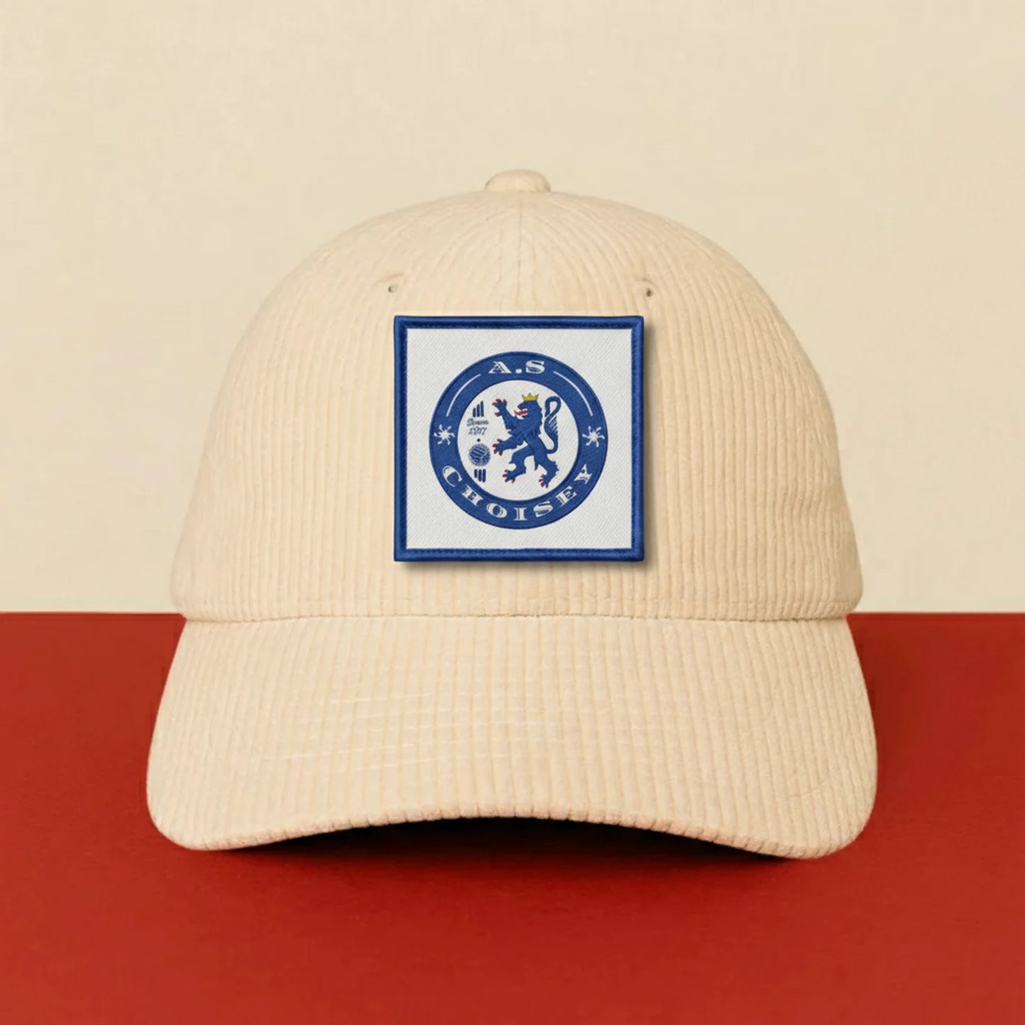 Patch A.S. DE CHOISEY sur casquette à velcro PPATCH