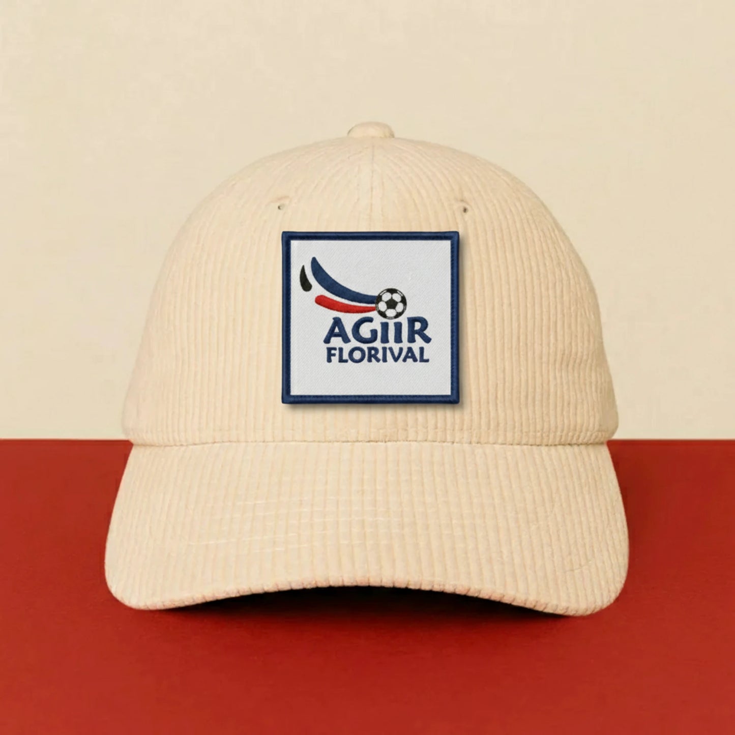 Patch AGIIR FLORIVAL sur casquette à velcro PPATCH