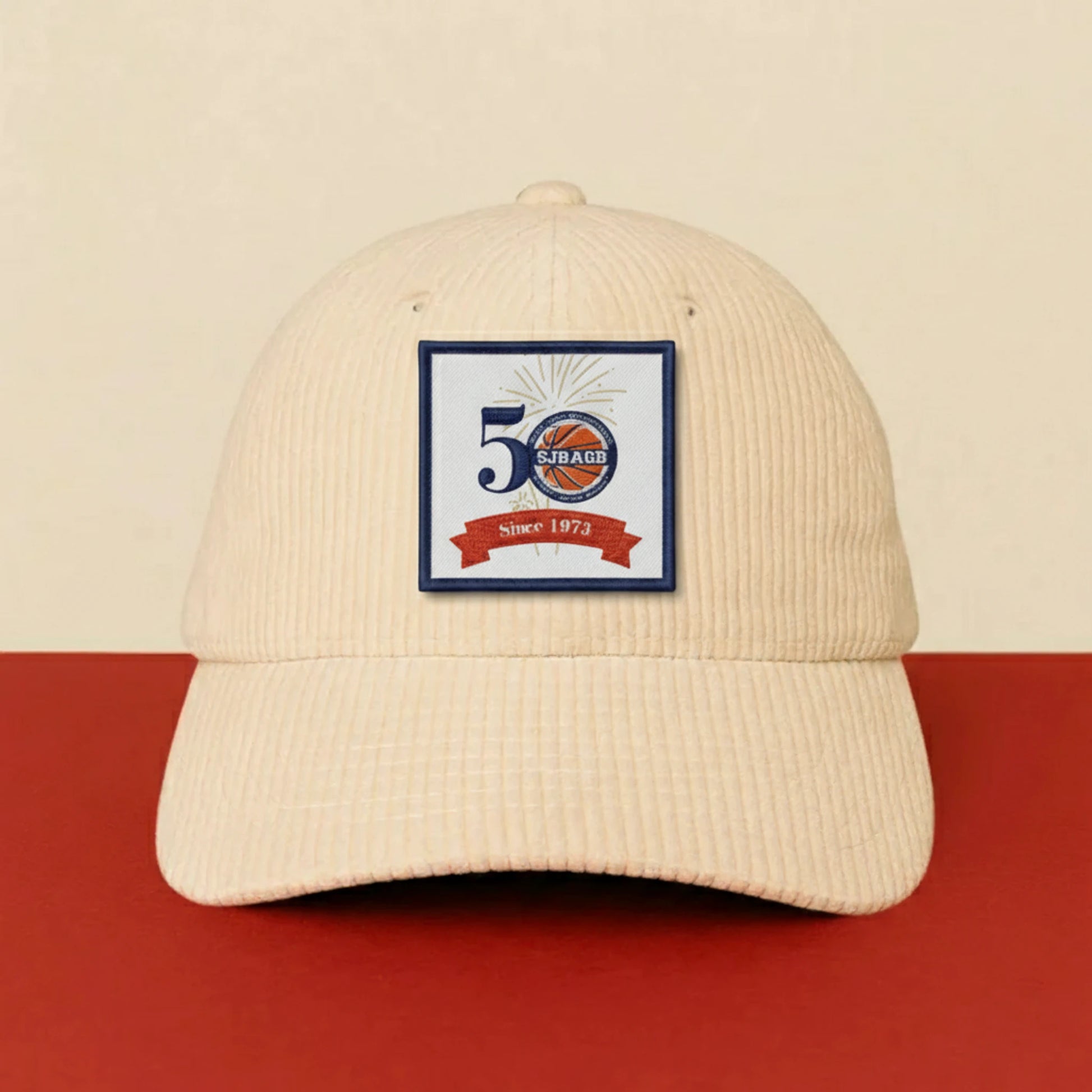 Patch St Jean Bonnefonds Avant Garde Basket sur casquette à velcro PPATCH