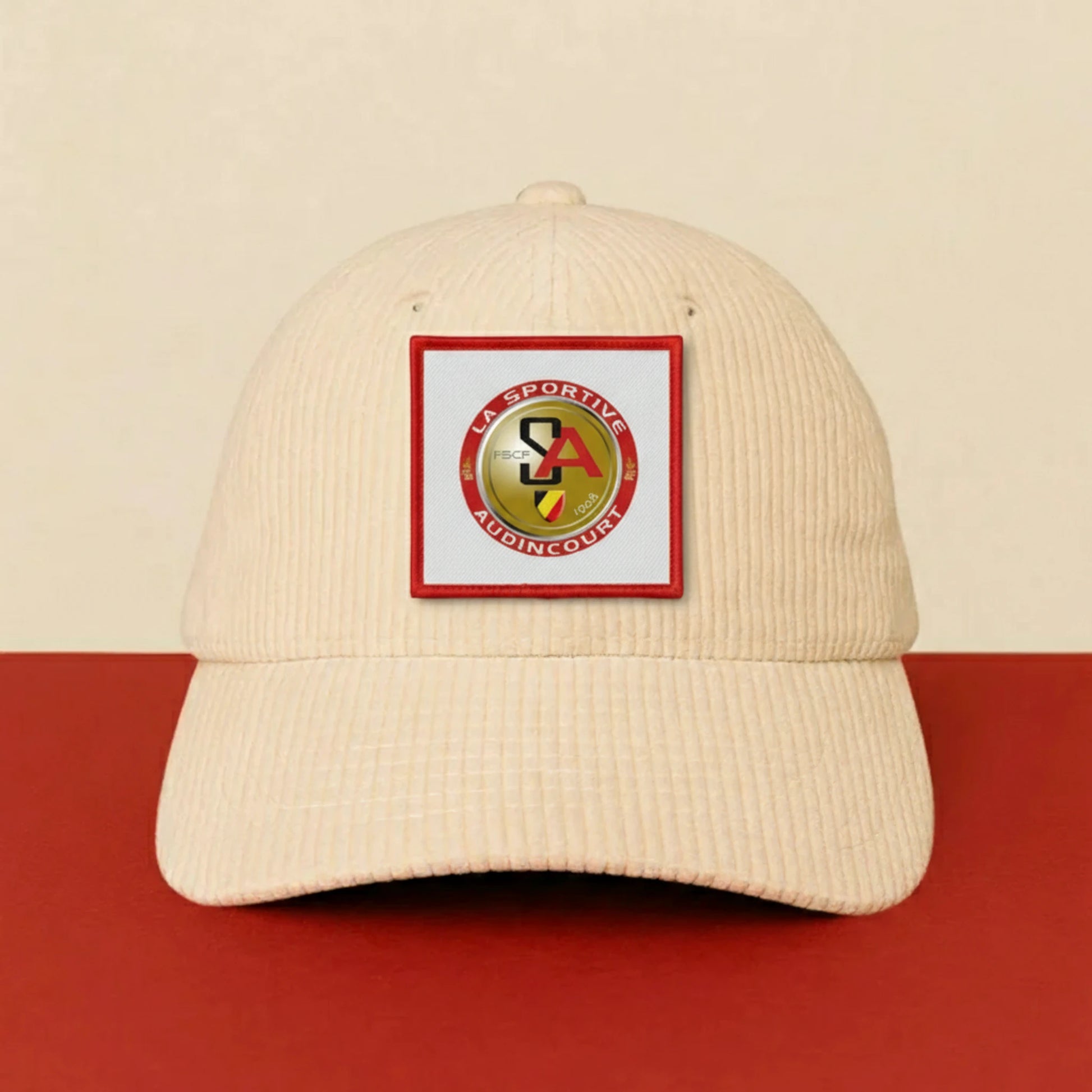Patch A.S. AUDINCOURT sur casquette à velcro PPATCH