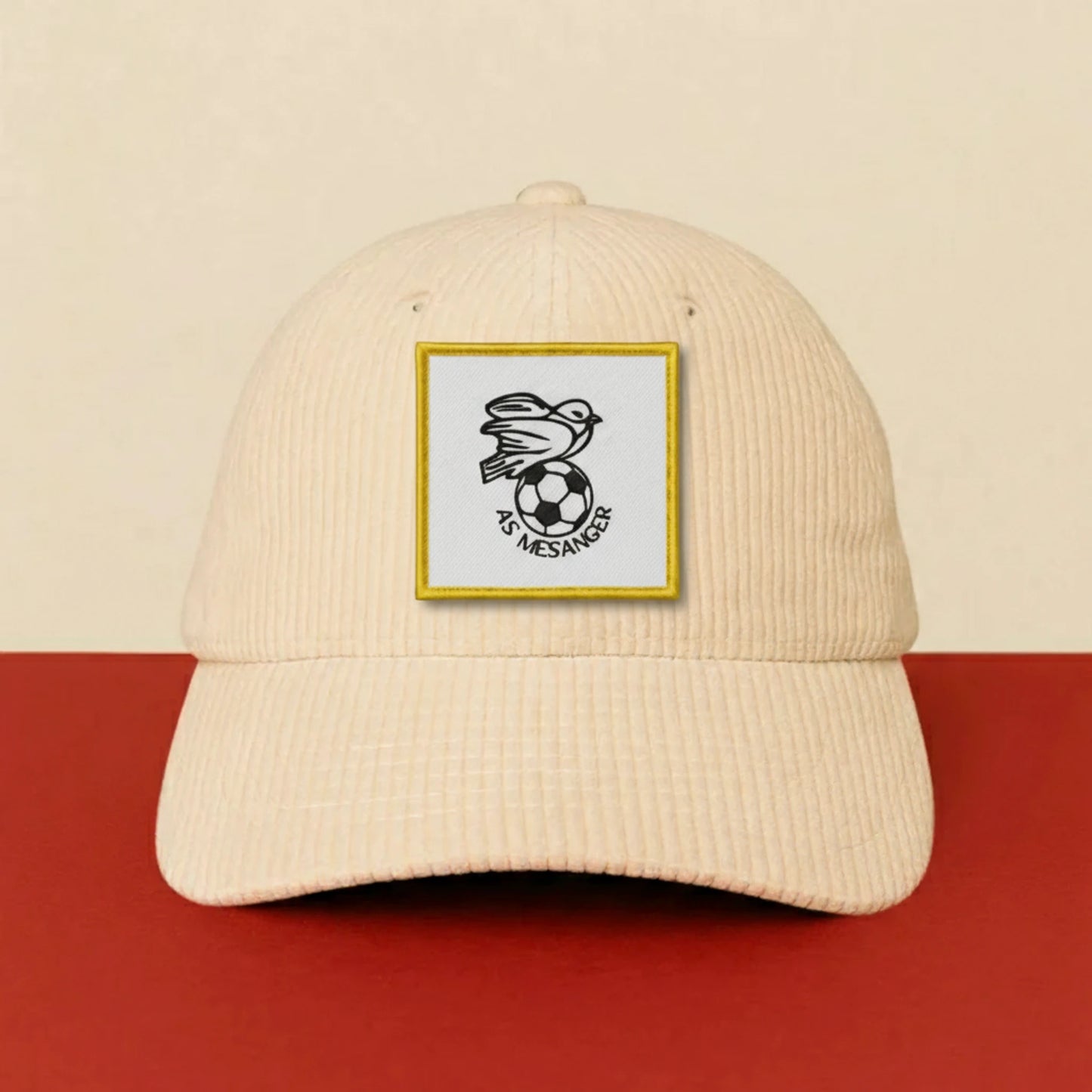Patch A.S. DE MESANGER sur casquette à velcro PPATCH