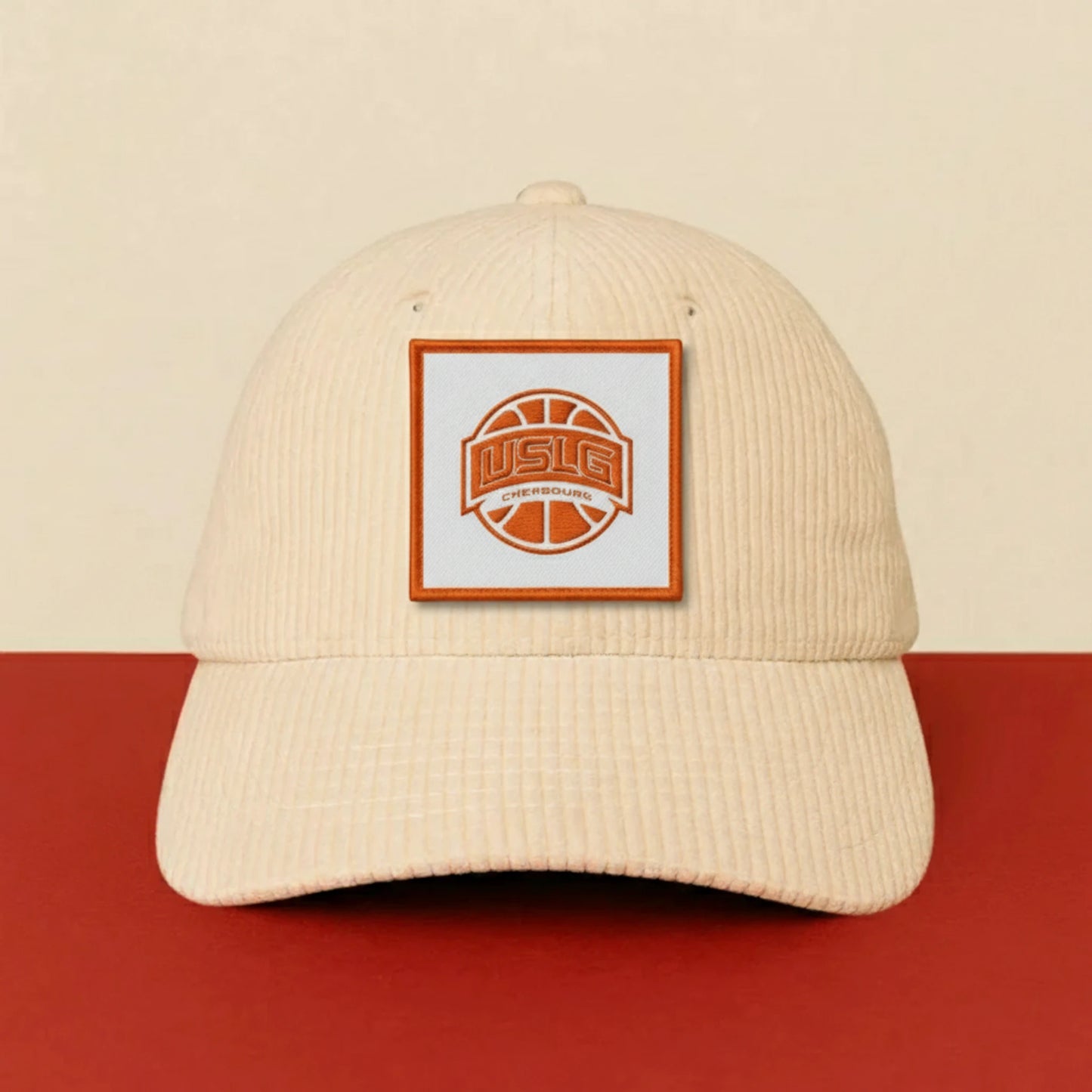 Détail broderie patch Union Sportive La Glacerie