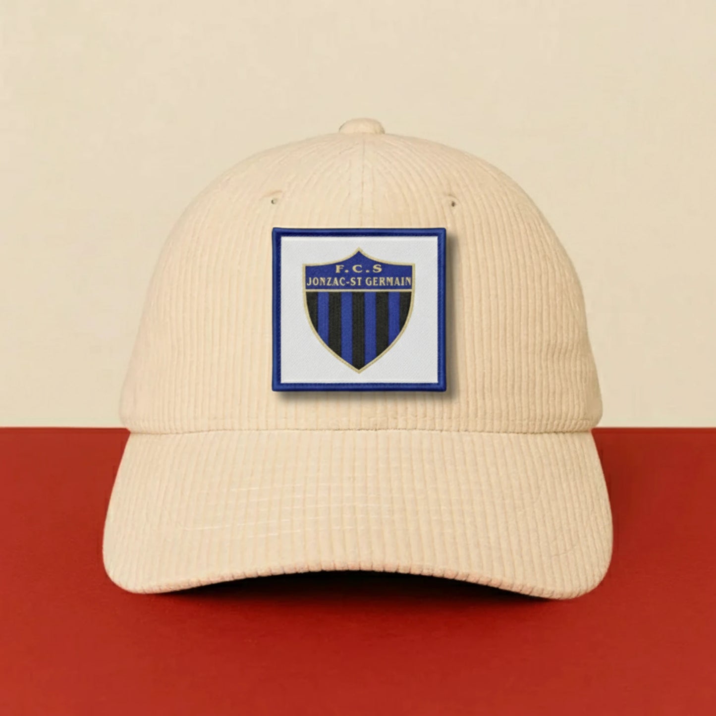 Détail broderie patch FC Sevigne Jonzac St Germain