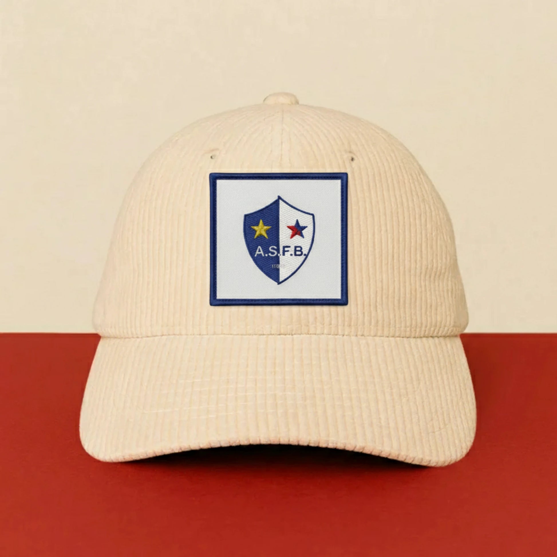 Patch A.S. DE F. LA BOURBRE sur casquette à velcro PPATCH