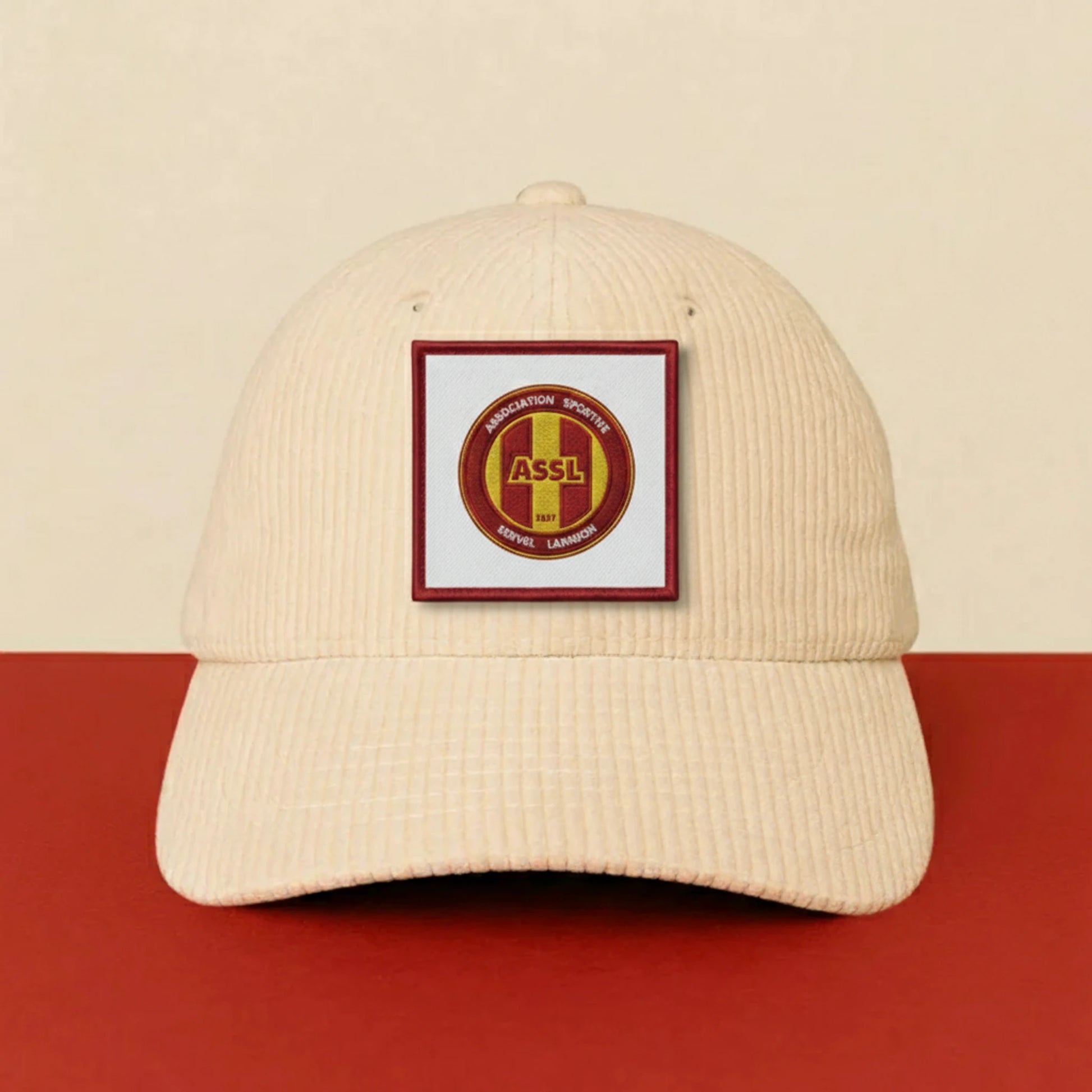 Patch A. S.  SERVEL LANNION sur casquette à velcro PPATCH