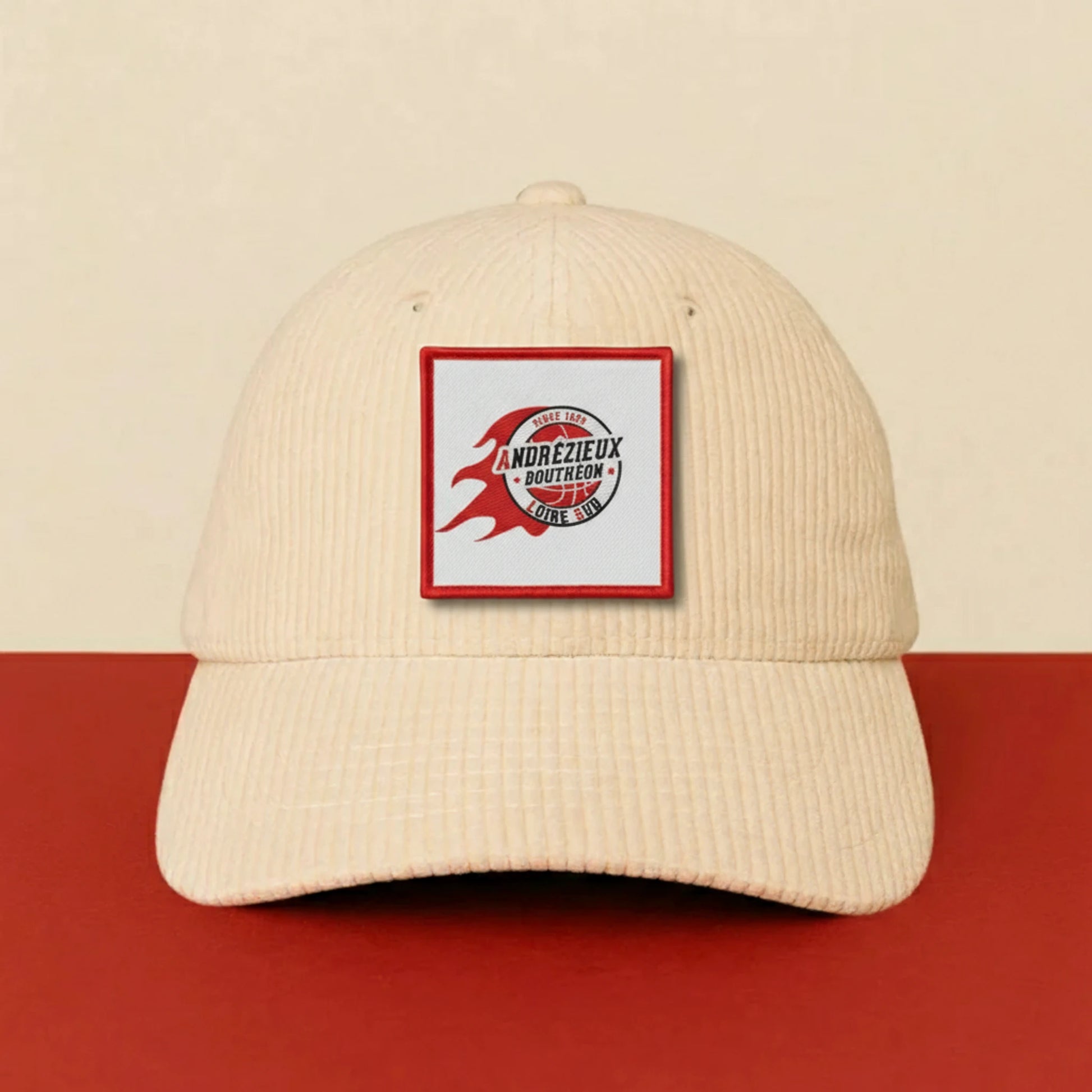 Patch Andrezieux Boutheon Als Basket sur casquette à velcro PPATCH