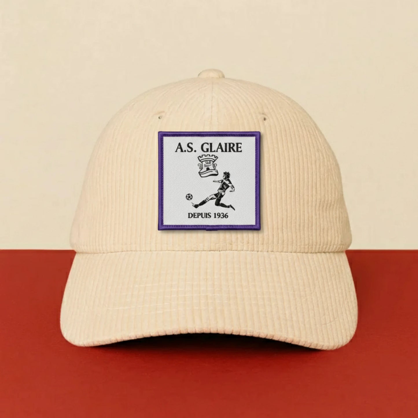 Patch A.S. DE GLAIRE sur casquette à velcro PPATCH