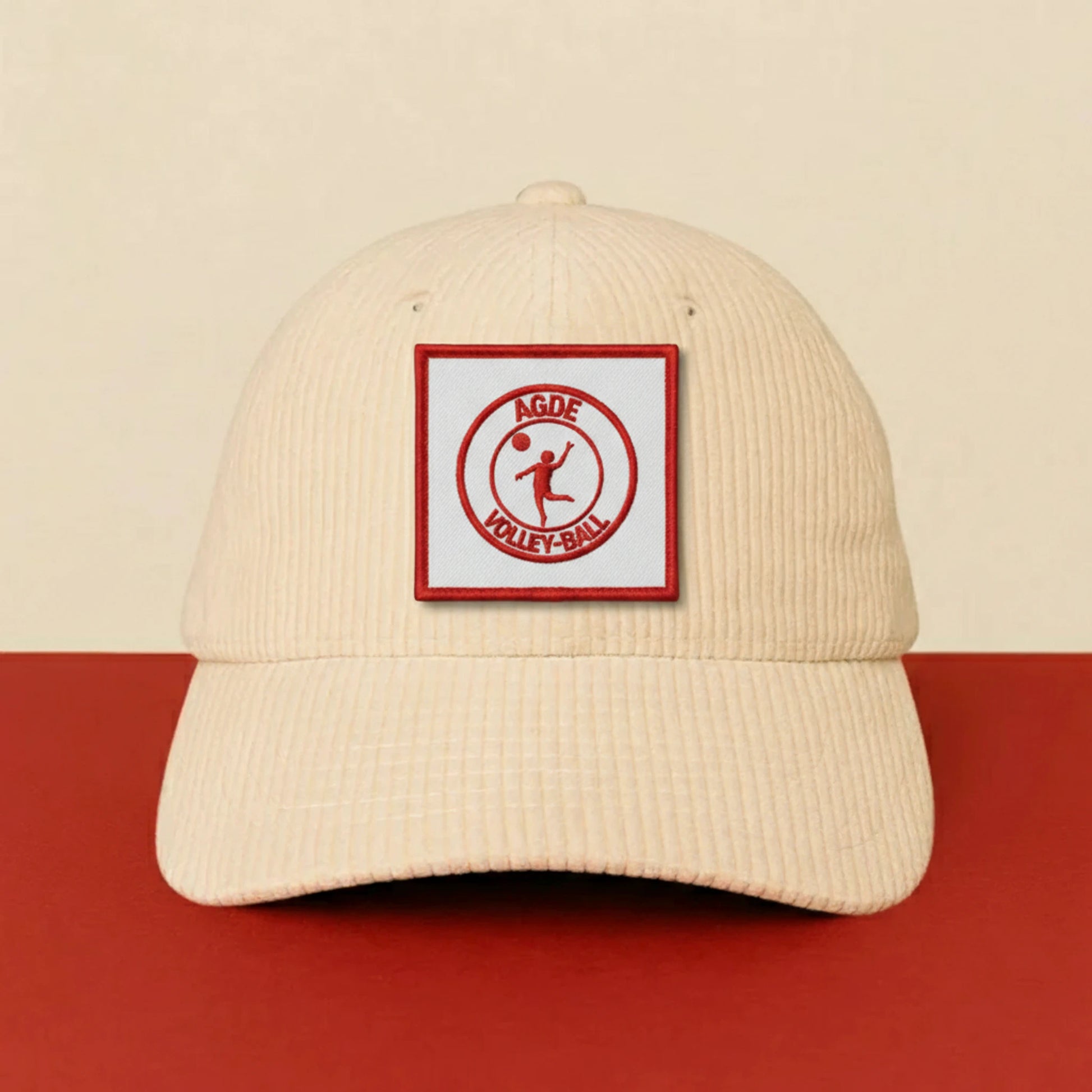 Patch Agde Volley Ball sur casquette à velcro PPATCH