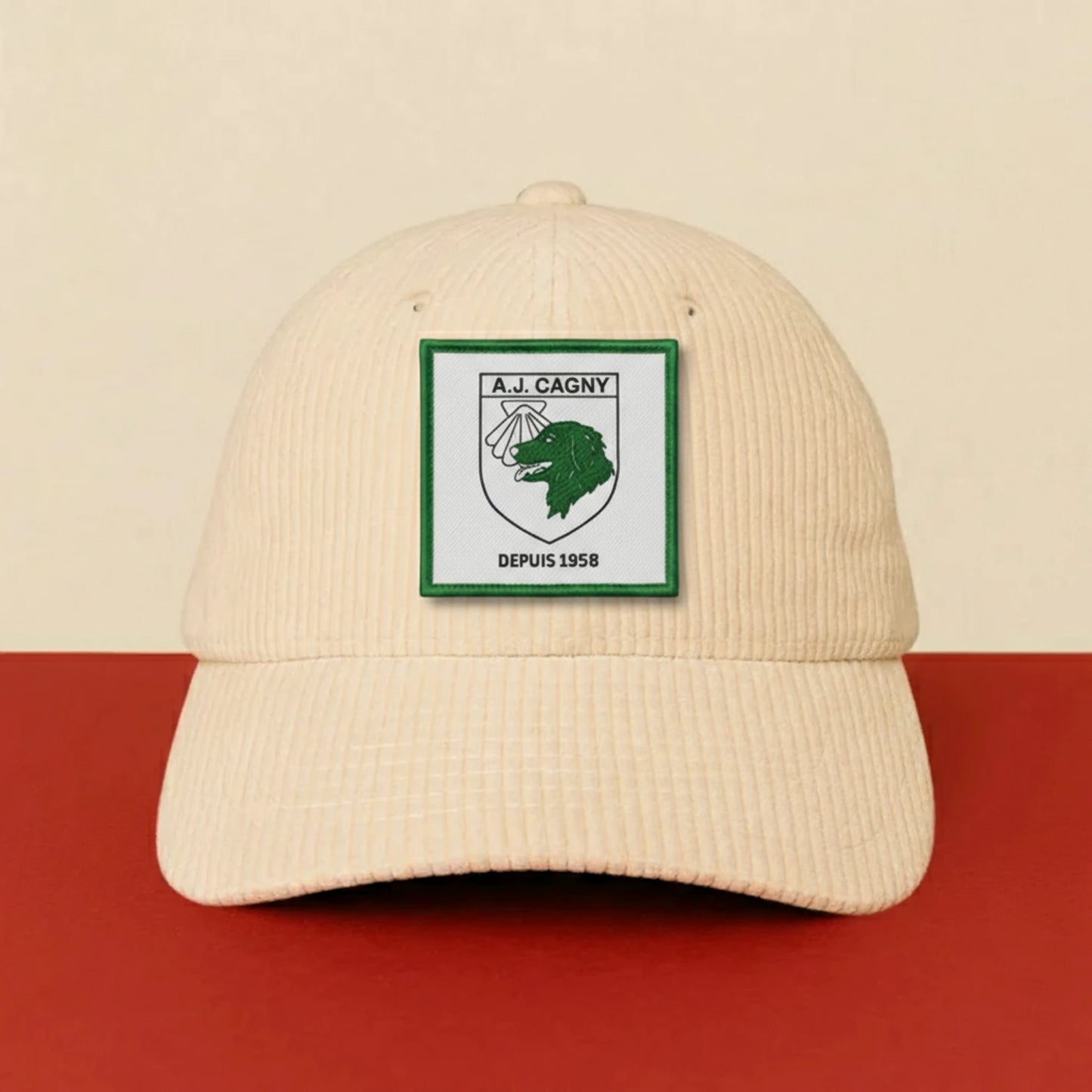 Détail broderie patch Avenir Jeunesse Cagny