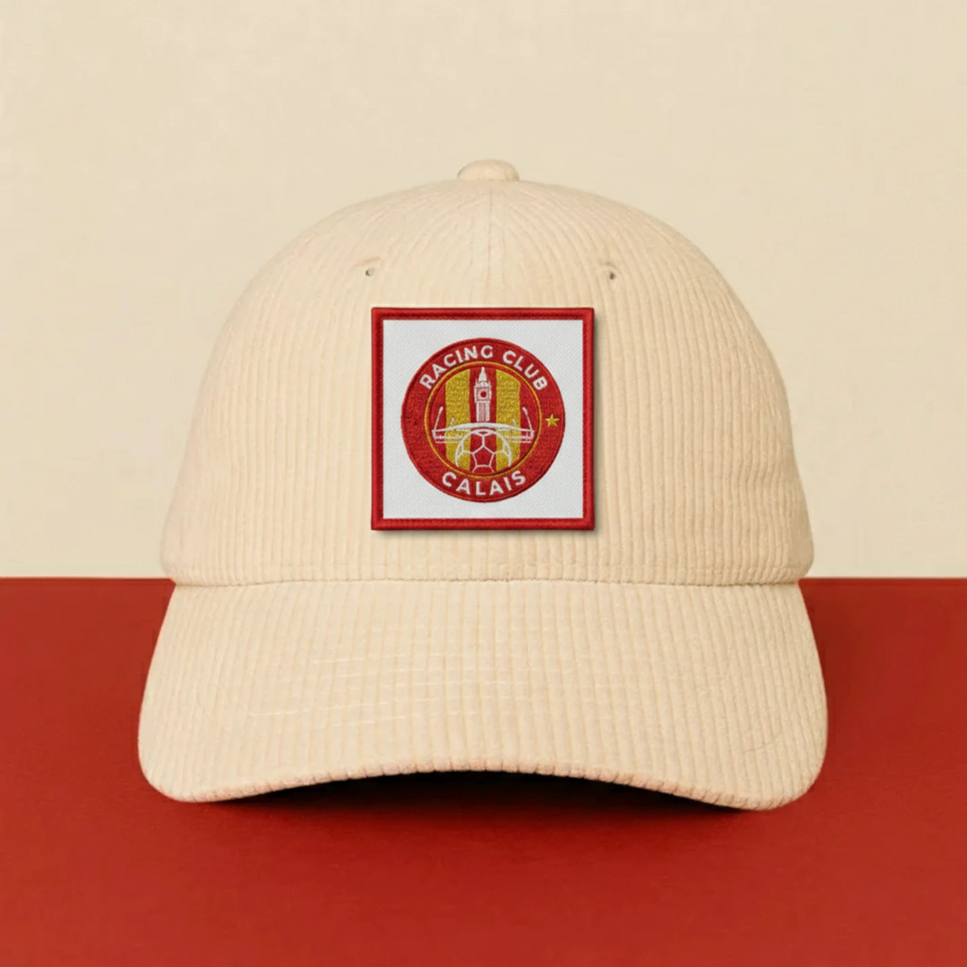 Patch A. S. CALAIS sur casquette à velcro PPATCH