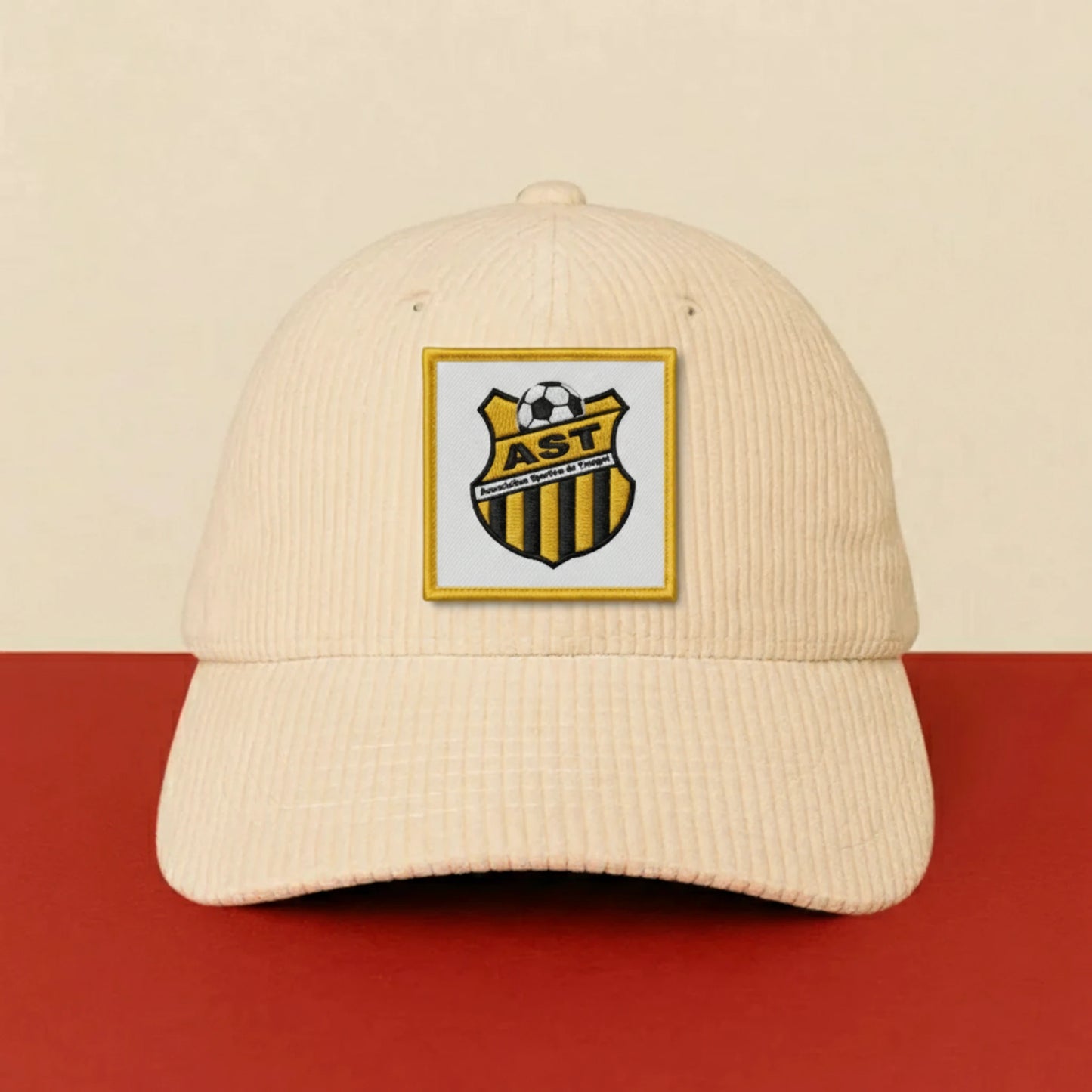 Patch A.S. DE TRONGET sur casquette à velcro PPATCH