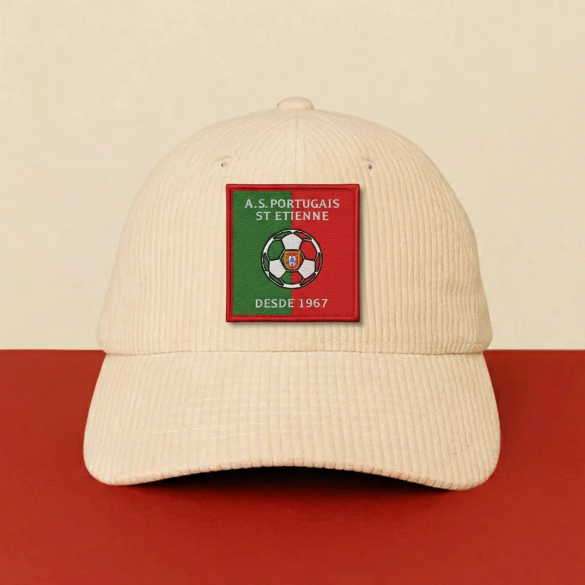 Détail broderie patch A.S. PORTUGAIS LOIRE ST ETIENNE