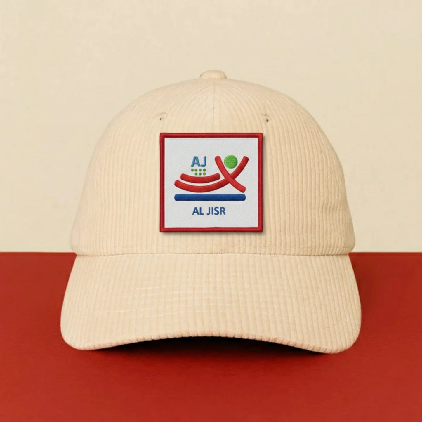 Patch AL JISR FAGNIERES sur casquette à velcro PPATCH
