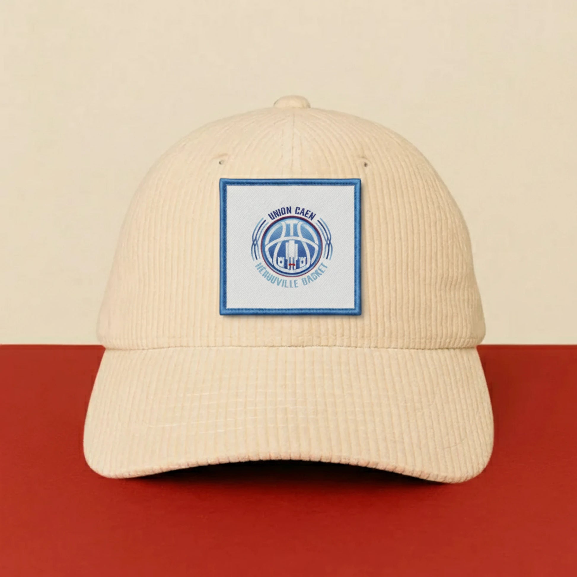Détail broderie patch Union Caen Herouville Basket