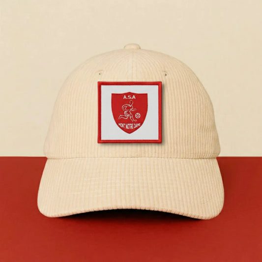 Patch A.S. AV. DE MONT NOTRE DAME sur casquette à velcro PPATCH
