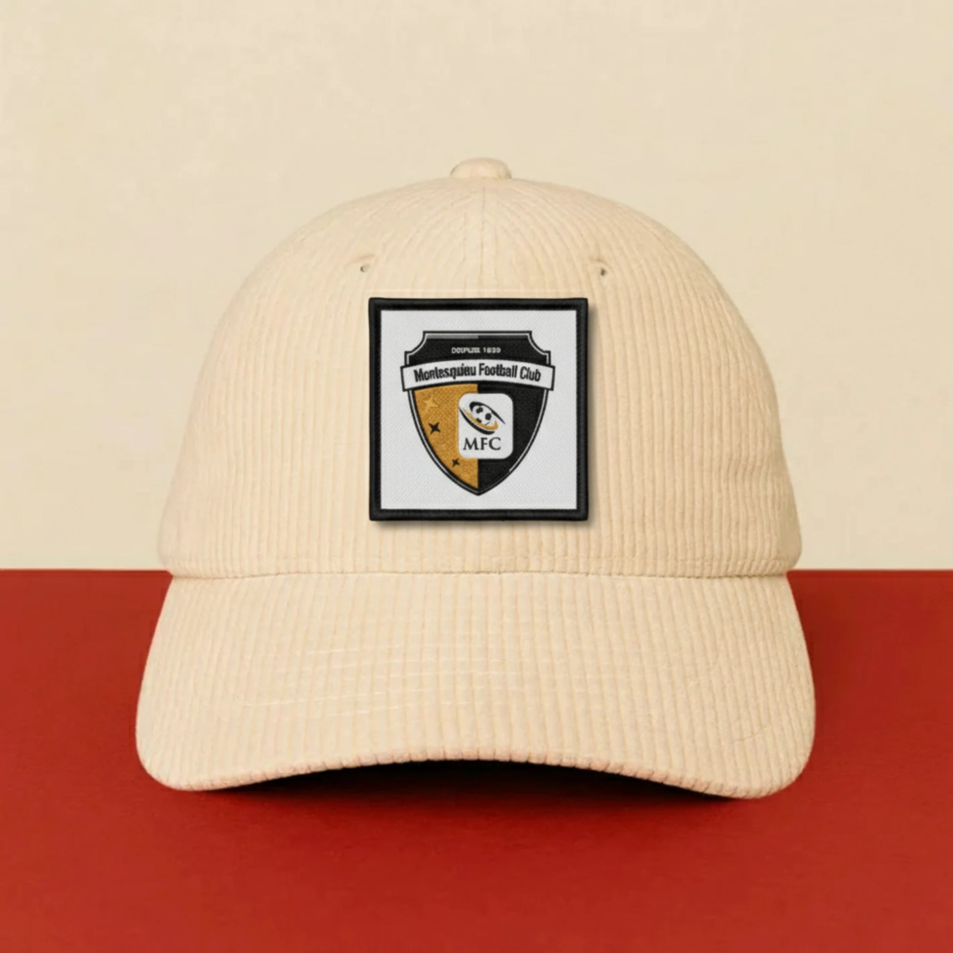 Détail broderie patch FOOTBALL CLUB MONTESQUIEU