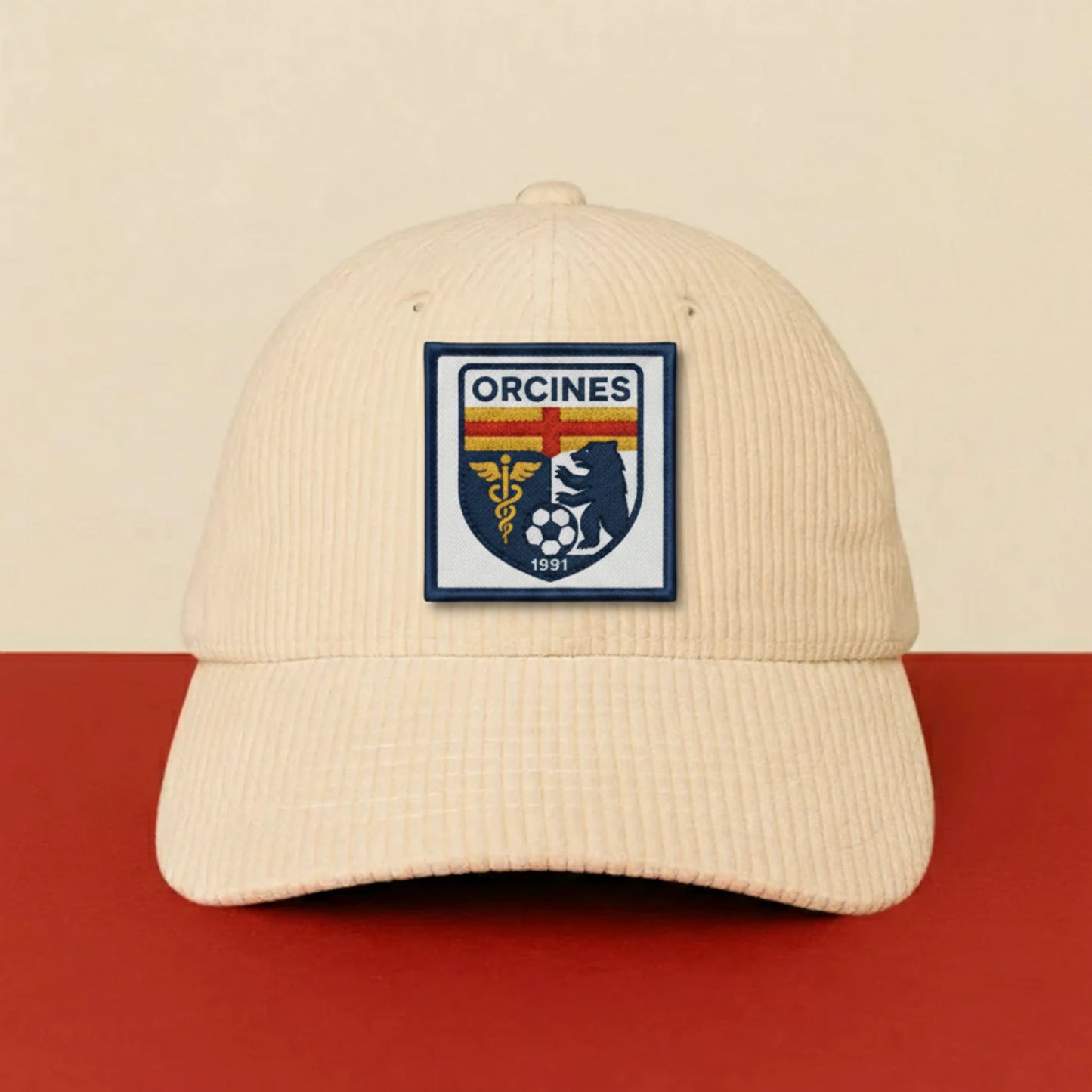Patch A.S. ORCINES sur casquette à velcro PPATCH