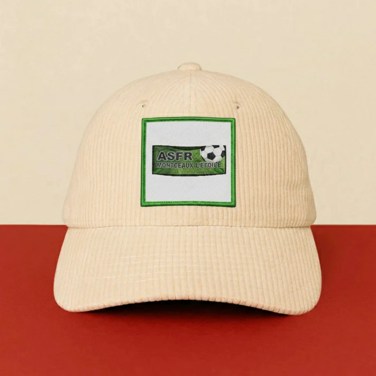 Patch A.S. MONTCEAUX L'ETOILE sur casquette à velcro PPATCH