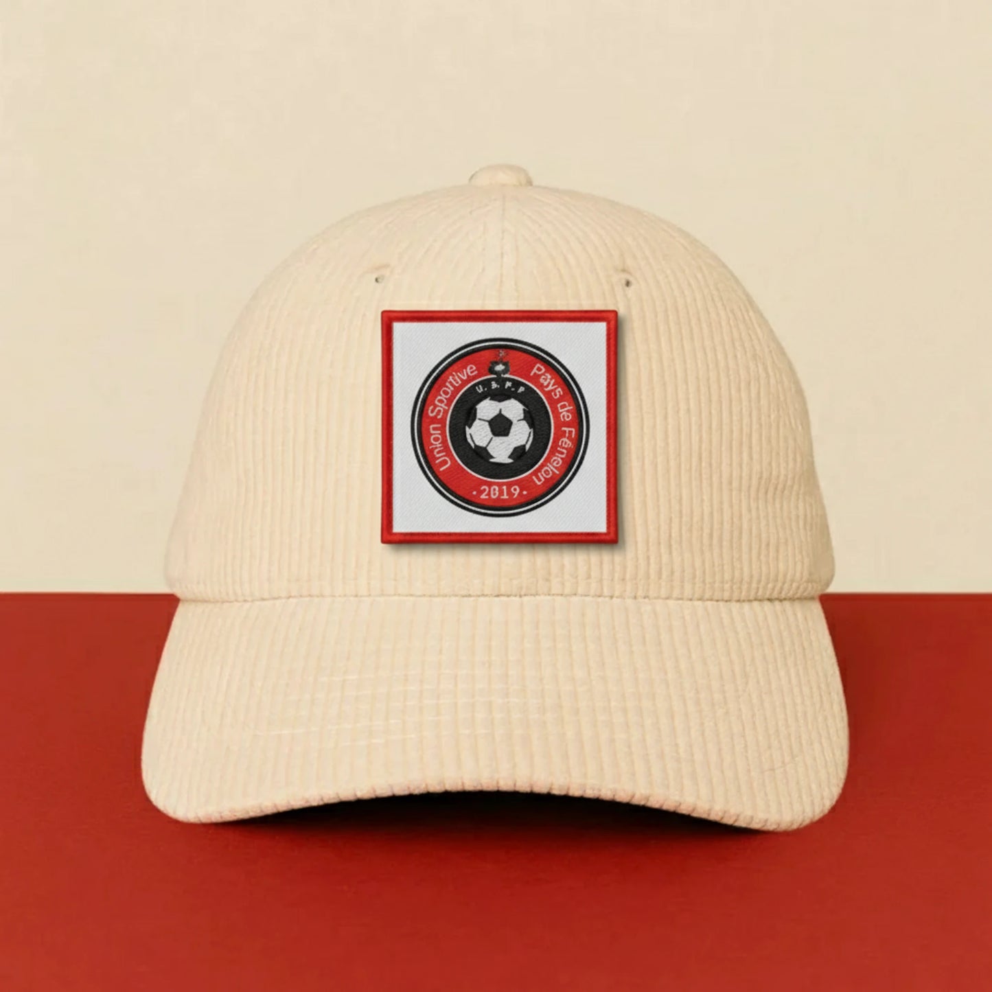 Détail broderie patch Union Sportive Pays De Fénelon