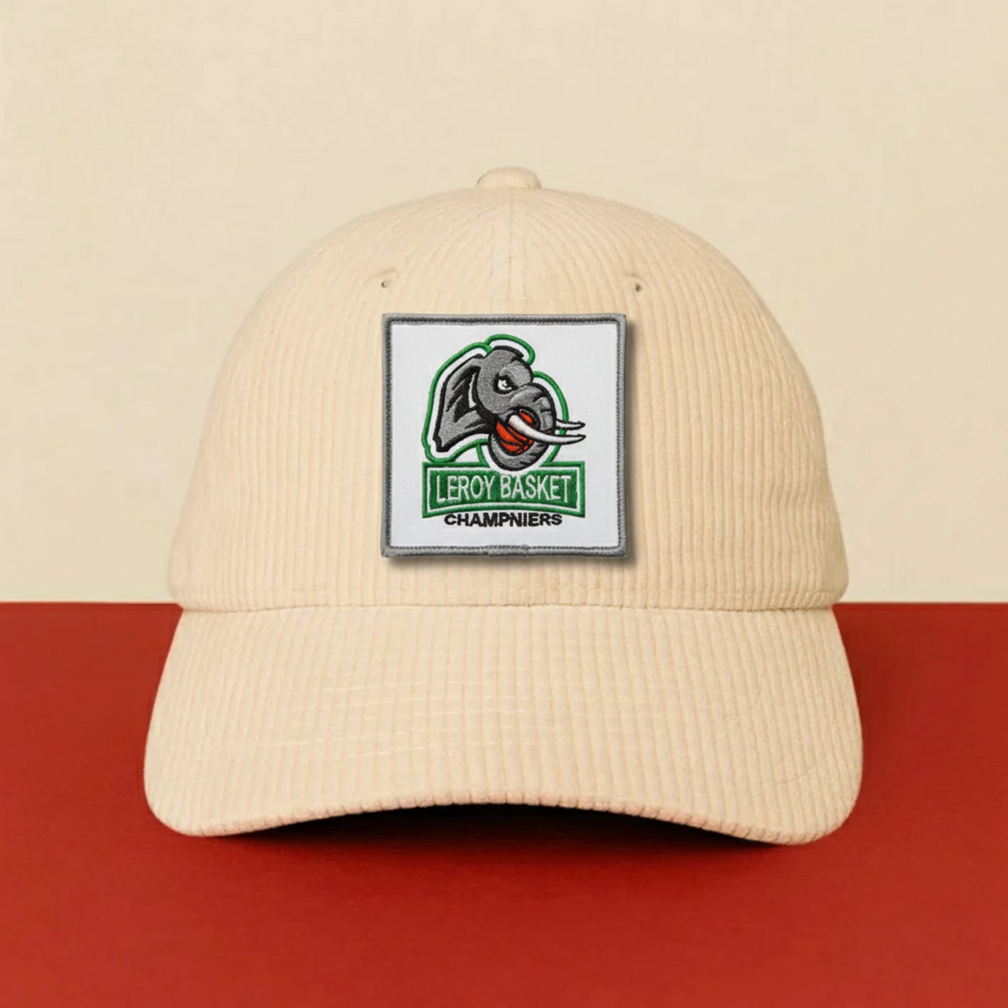 Détail broderie patch CS Leroy Somer Champniers Basket