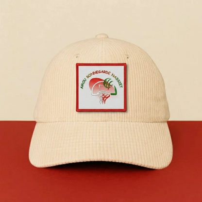 Patch Amou Bonnegarde Nassiet sur casquette à velcro PPATCH