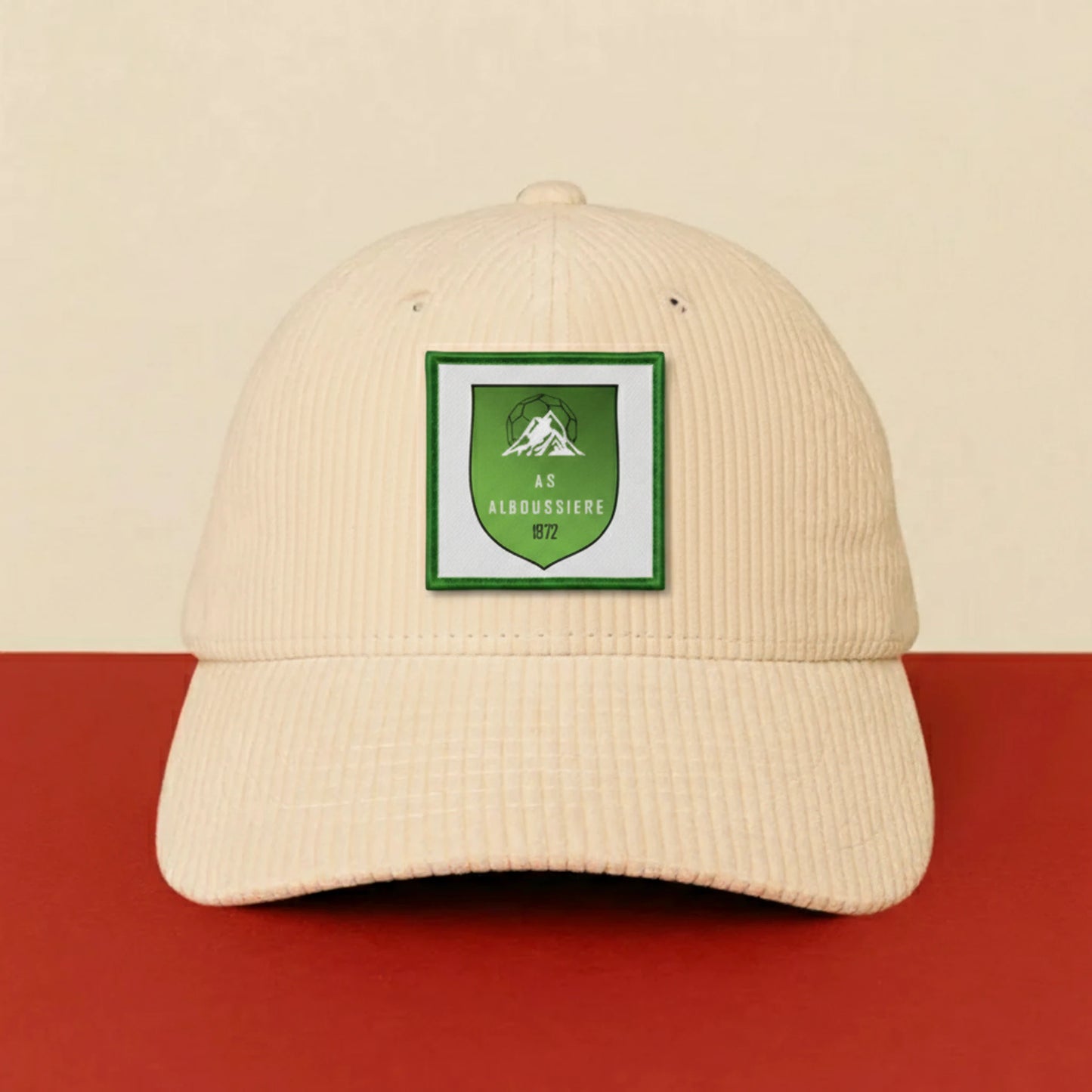 Patch A.S. ALBOUSSIERE sur casquette à velcro PPATCH