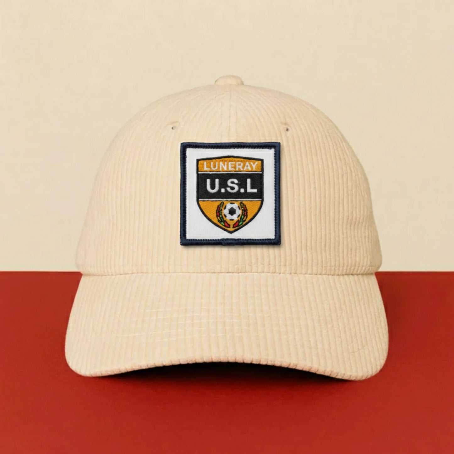 Détail broderie patch Luneray Basket Club