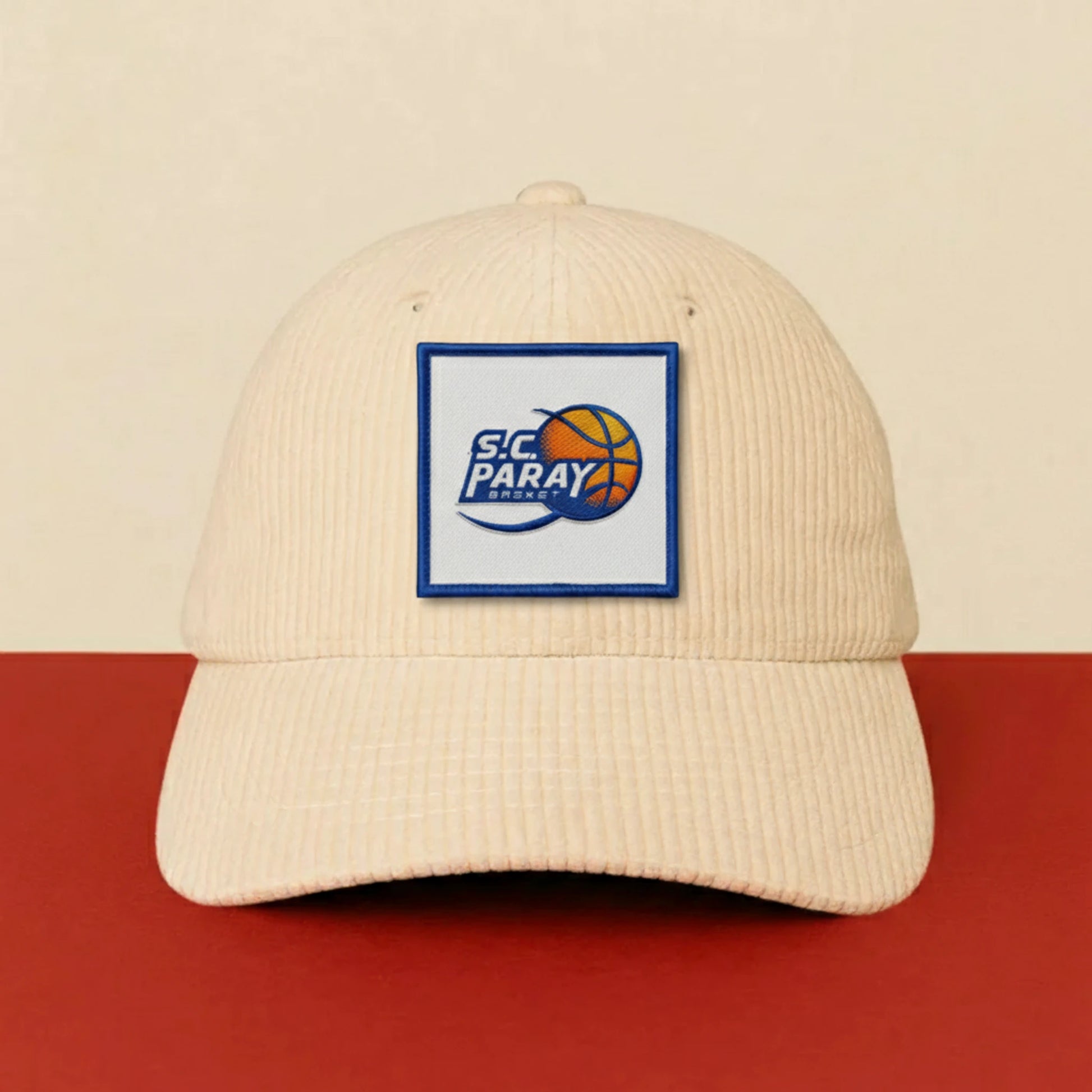 Patch SC Paray Basket sur casquette à velcro PPATCH
