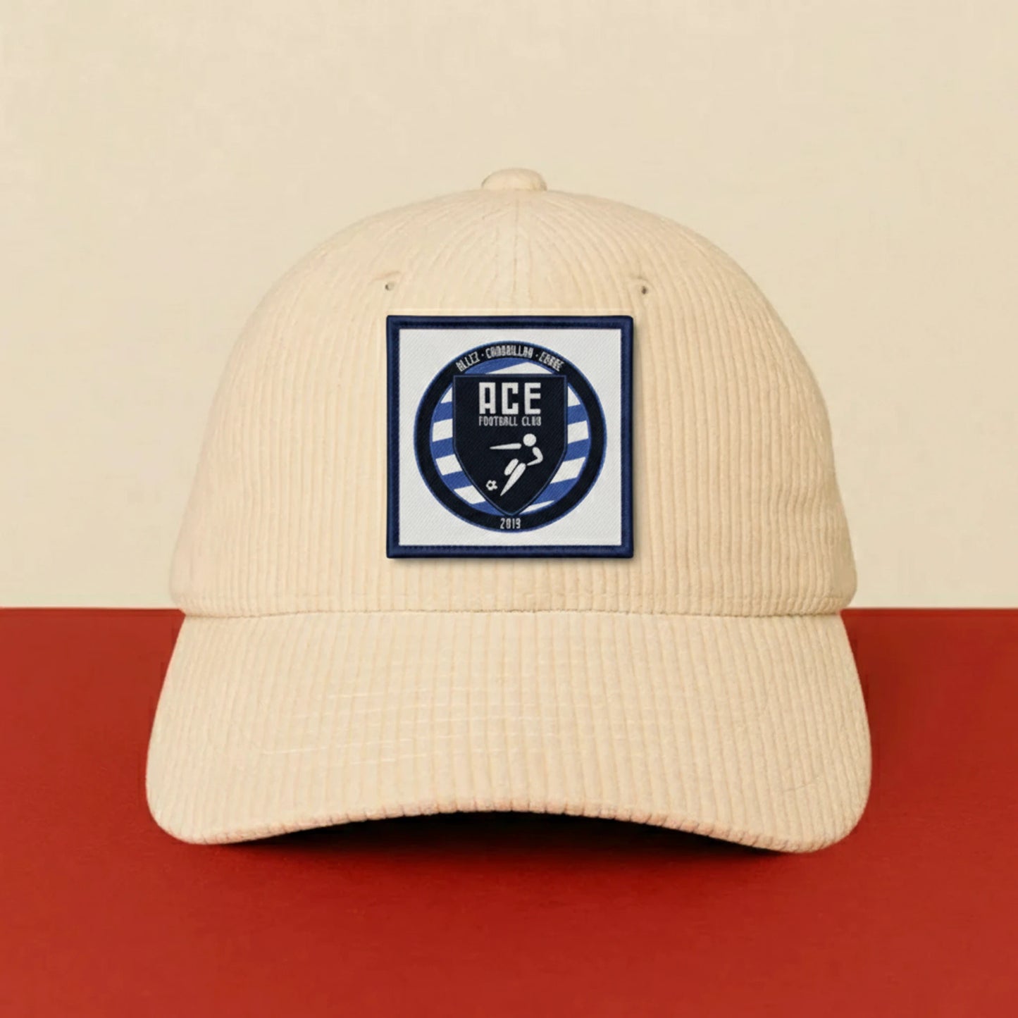 Patch ALLEX CHABRILLAN EURRE FOOTBALL CLUB sur casquette à velcro PPATCH