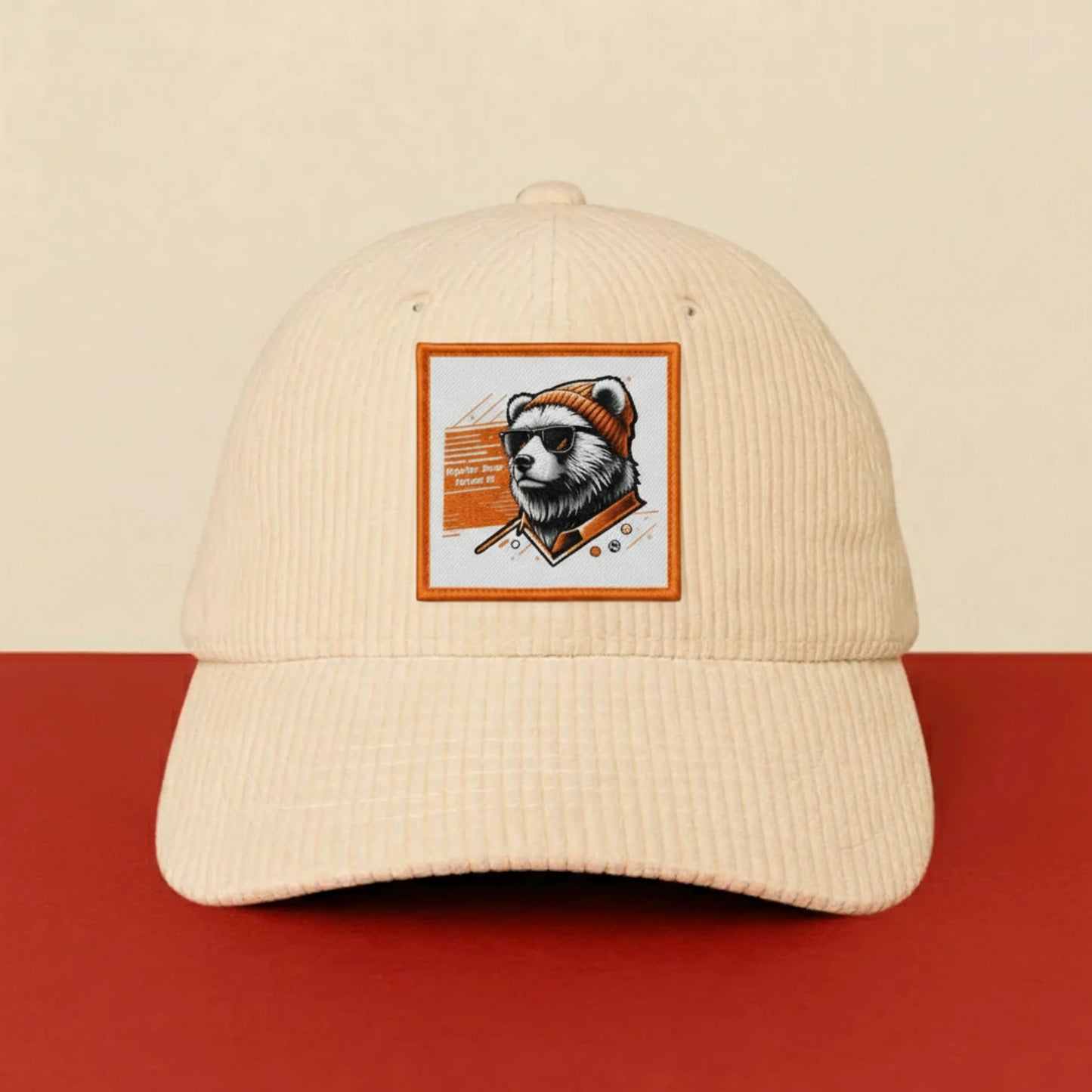 Détail broderie patch HIPSTER BEAR FUTSAL 91