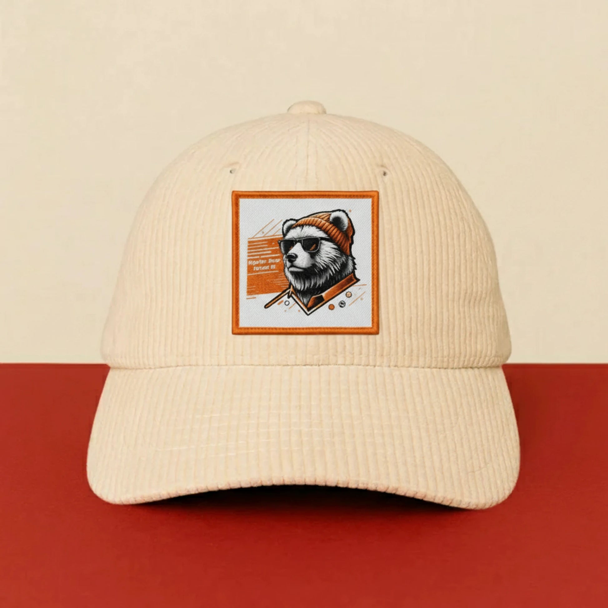 Détail broderie patch HIPSTER BEAR FUTSAL 91