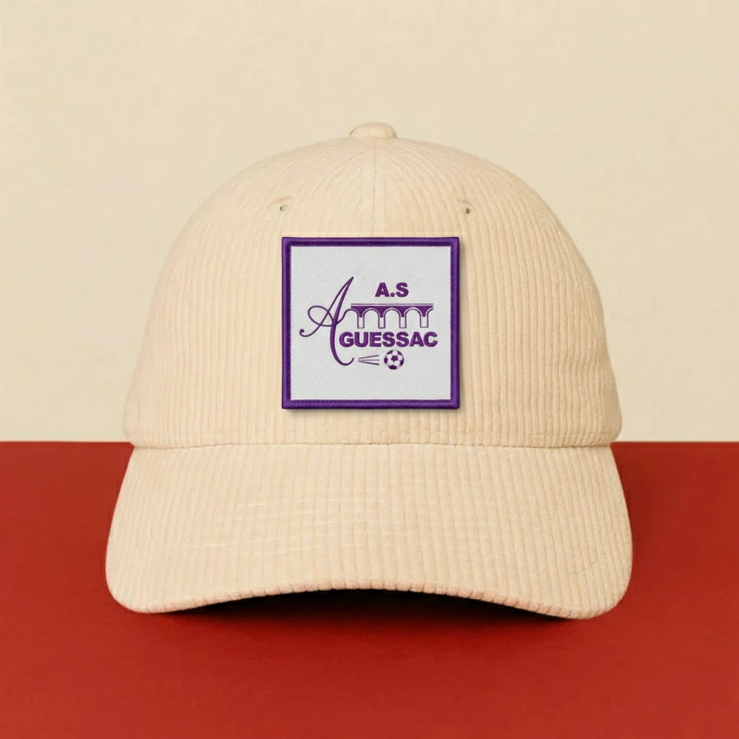 Patch A.S. D'AGUESSAC sur casquette à velcro PPATCH