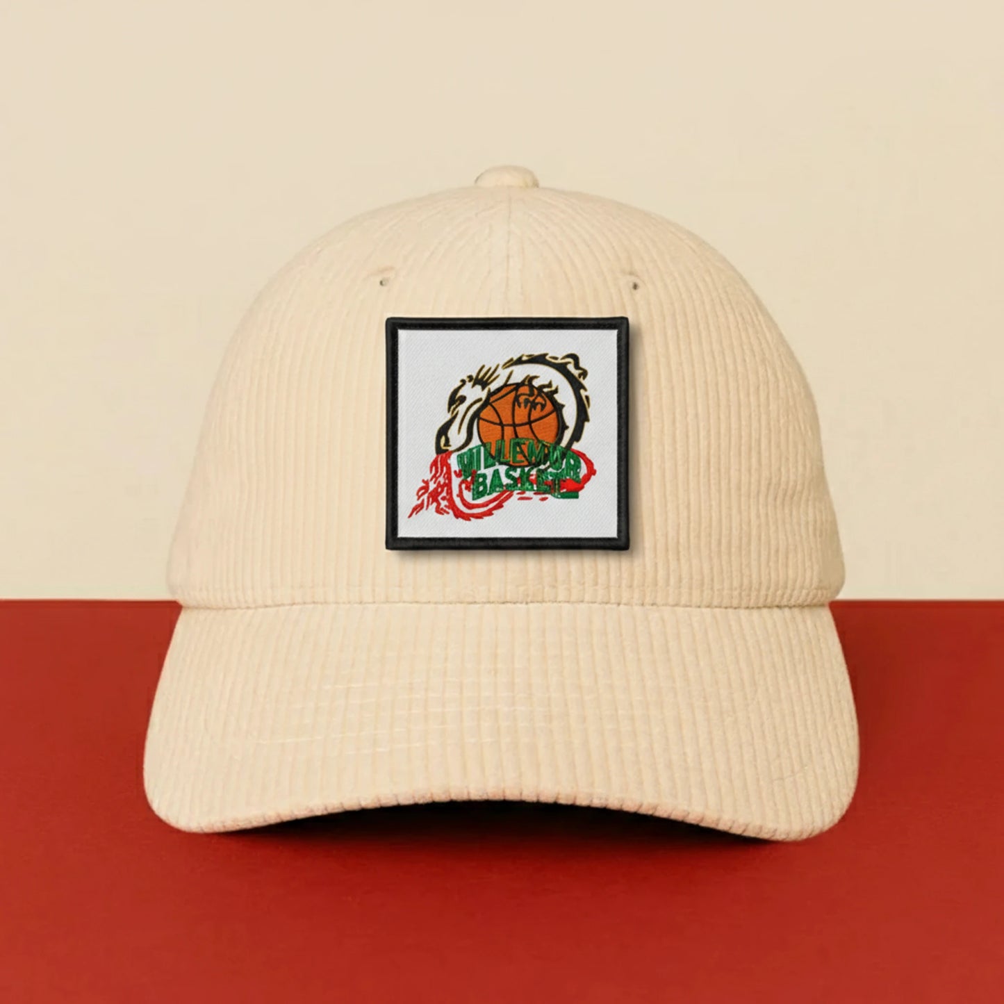 Patch Villemur Basket Club sur casquette à velcro PPATCH