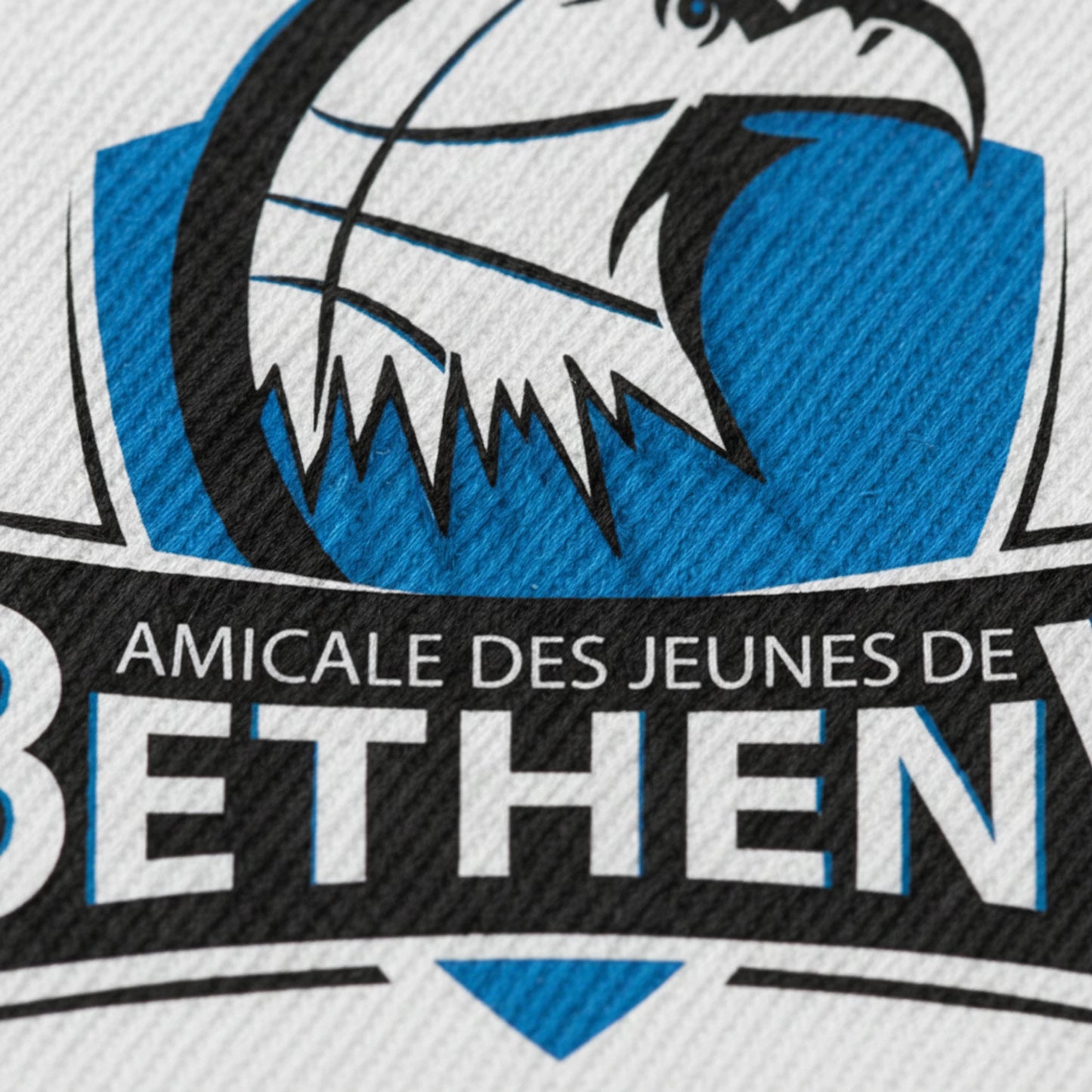 Détail broderie patch Aj Betheny - El Witry Les Reims Basket