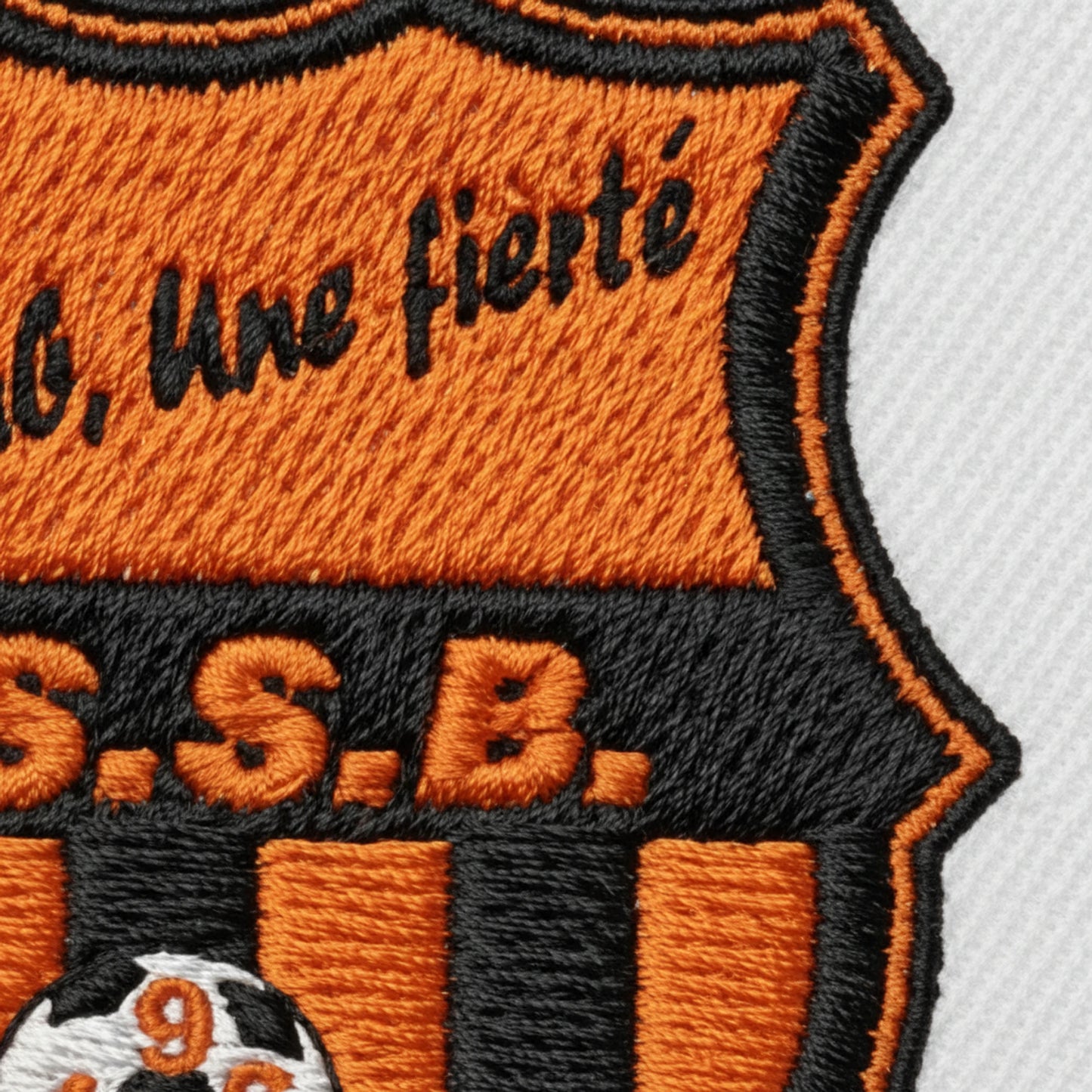 Détail broderie patch A.S. ST BARTHELEMY