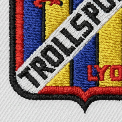 Détail broderie patch A.S. TROLLSPORT LYON