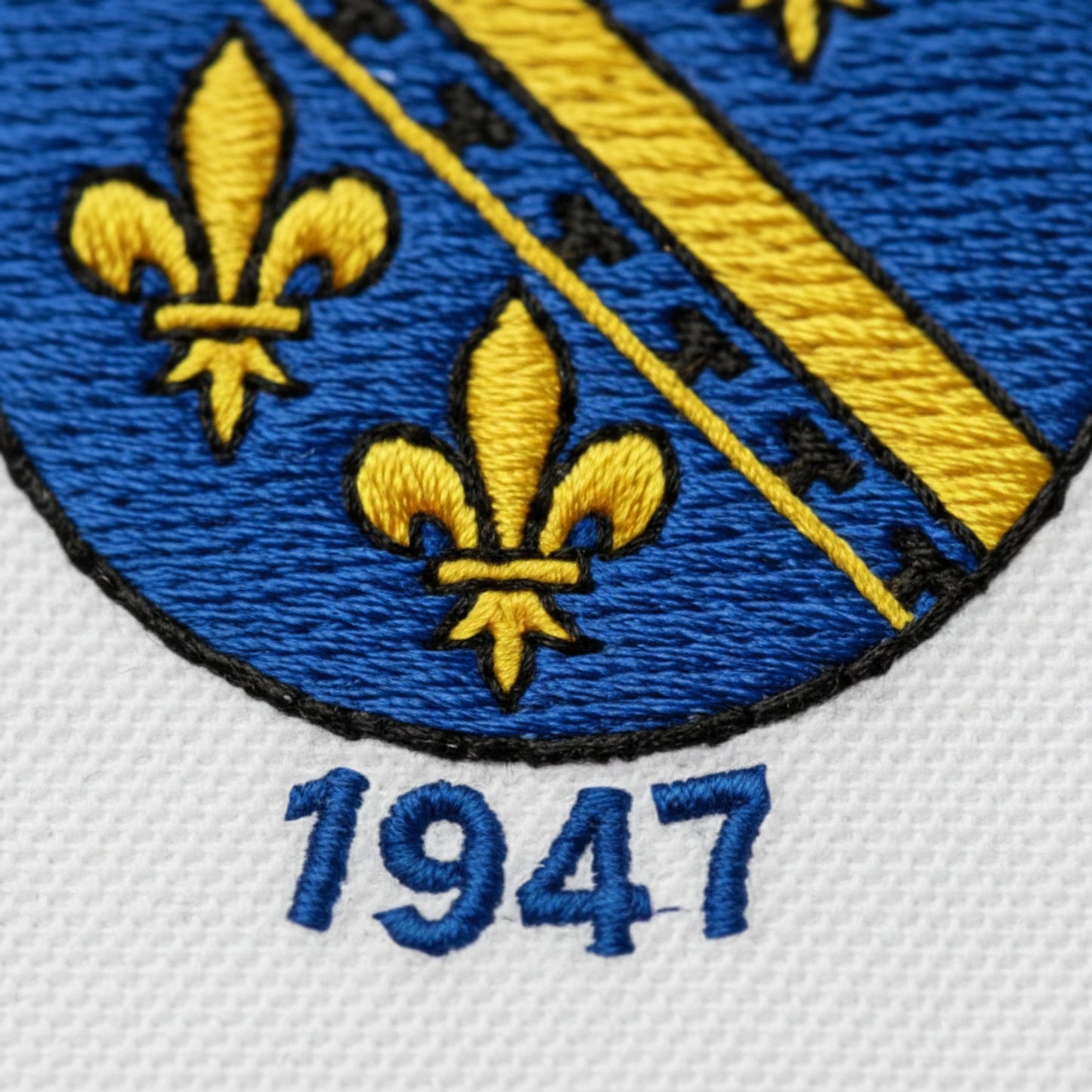 Détail broderie patch A.S. NEUILLY