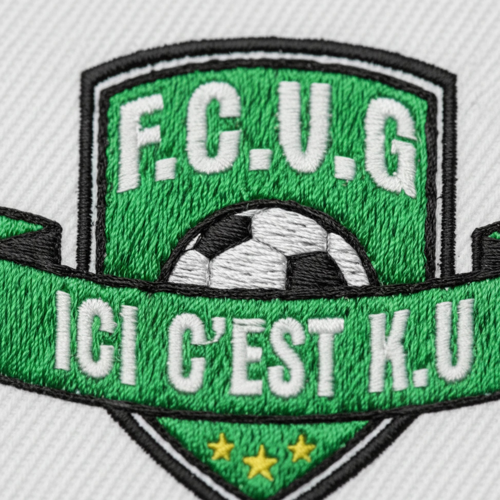 Détail broderie patch F.C. VERE GRESIGNE