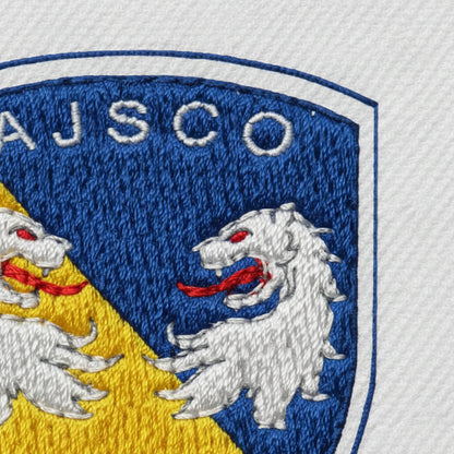 Détail broderie patch AJS de Colleville Montgomery et de Ouistreham Fb