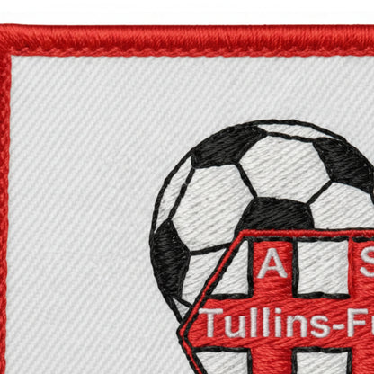Détail broderie patch A.S. TULLINS FURES