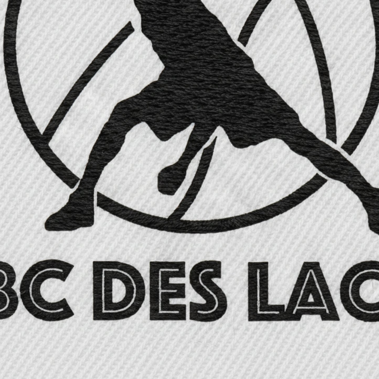 Détail broderie patch Basket Club des Lacs
