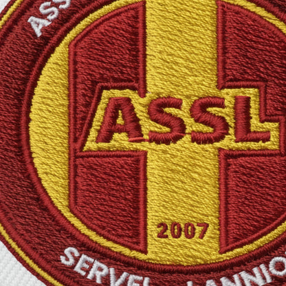 Détail broderie patch A. S.  SERVEL LANNION